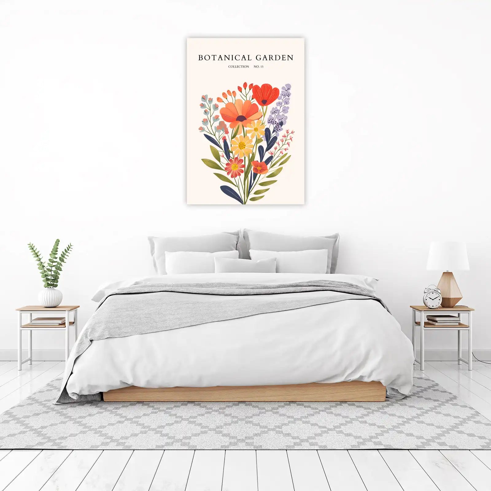 Vibrant Botanical Garden Flower Collection Wall Art