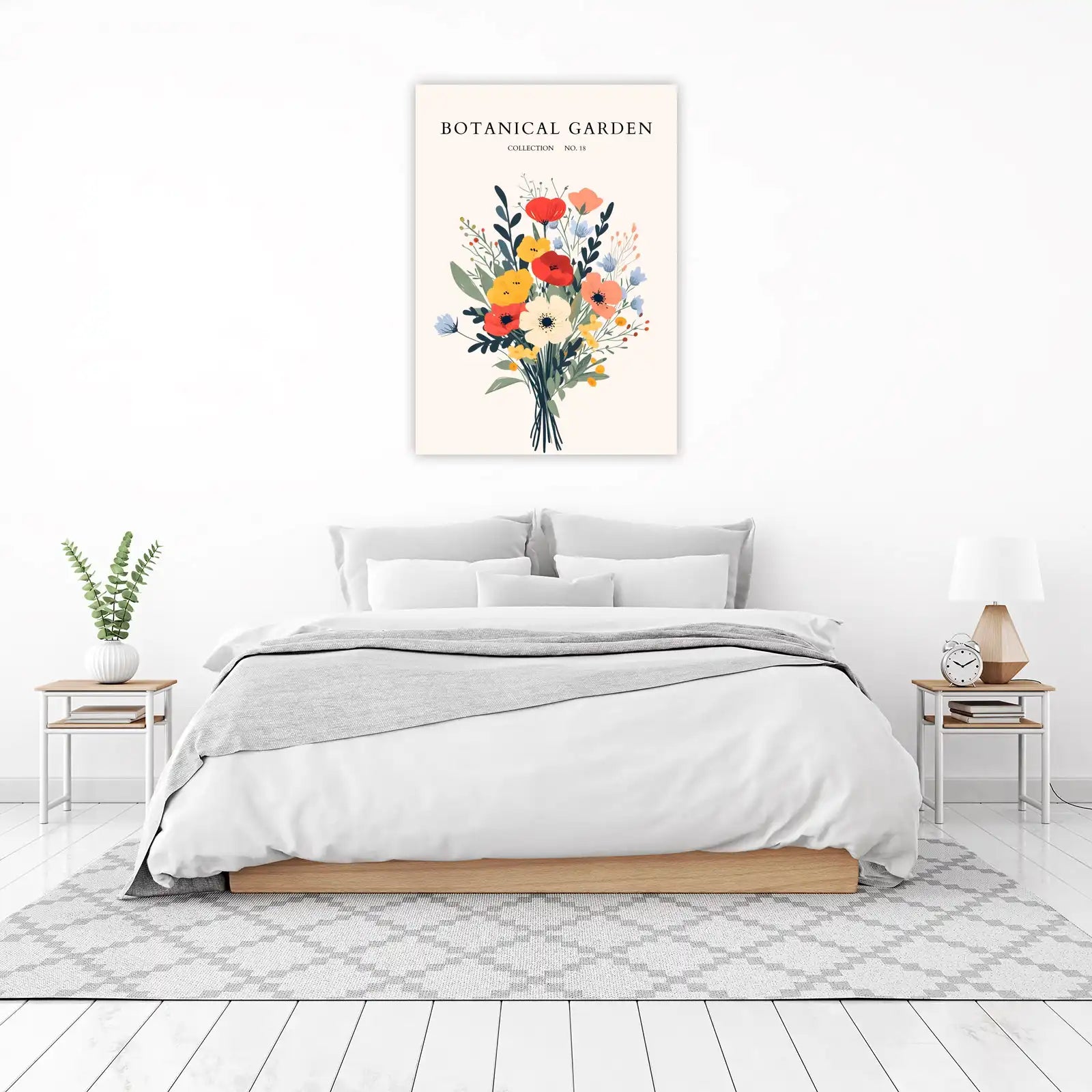 Vibrant Floral Bouquet Wall Art | Botanical Art