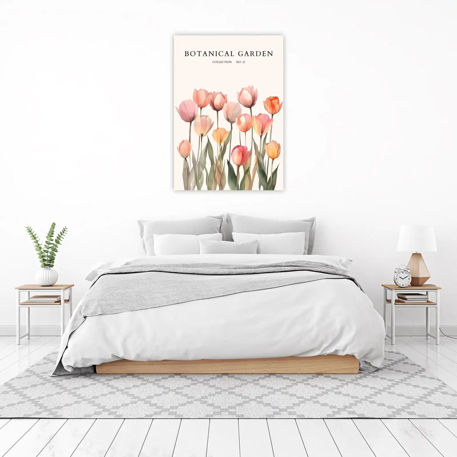 Soft Watercolor Tulips Botanical Garden Wall Art
