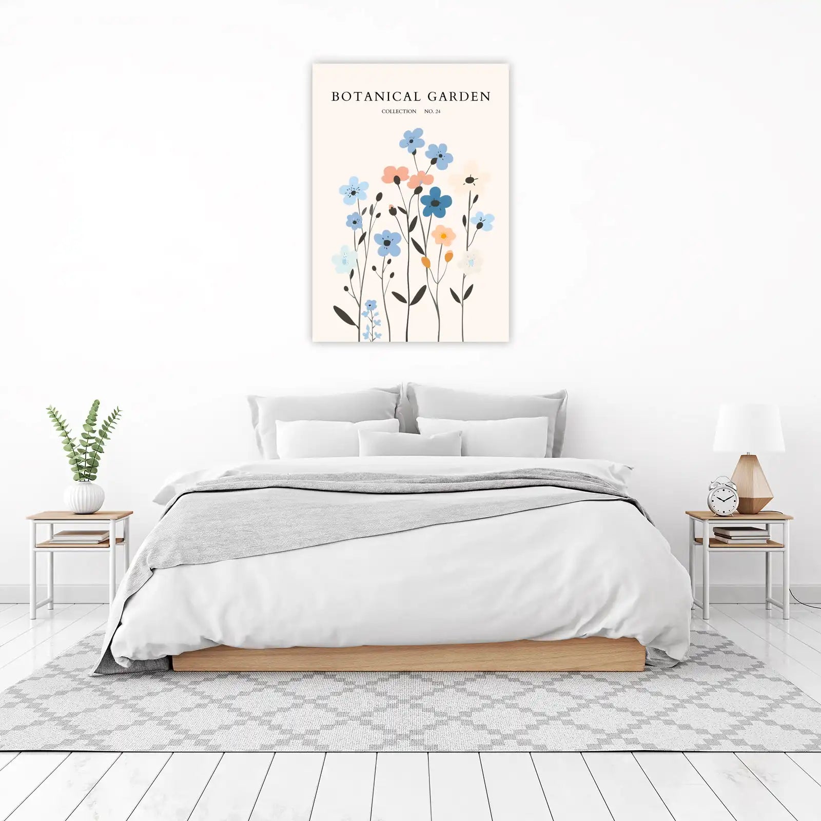 Whimsical Floral Botanical Garden Wall Art