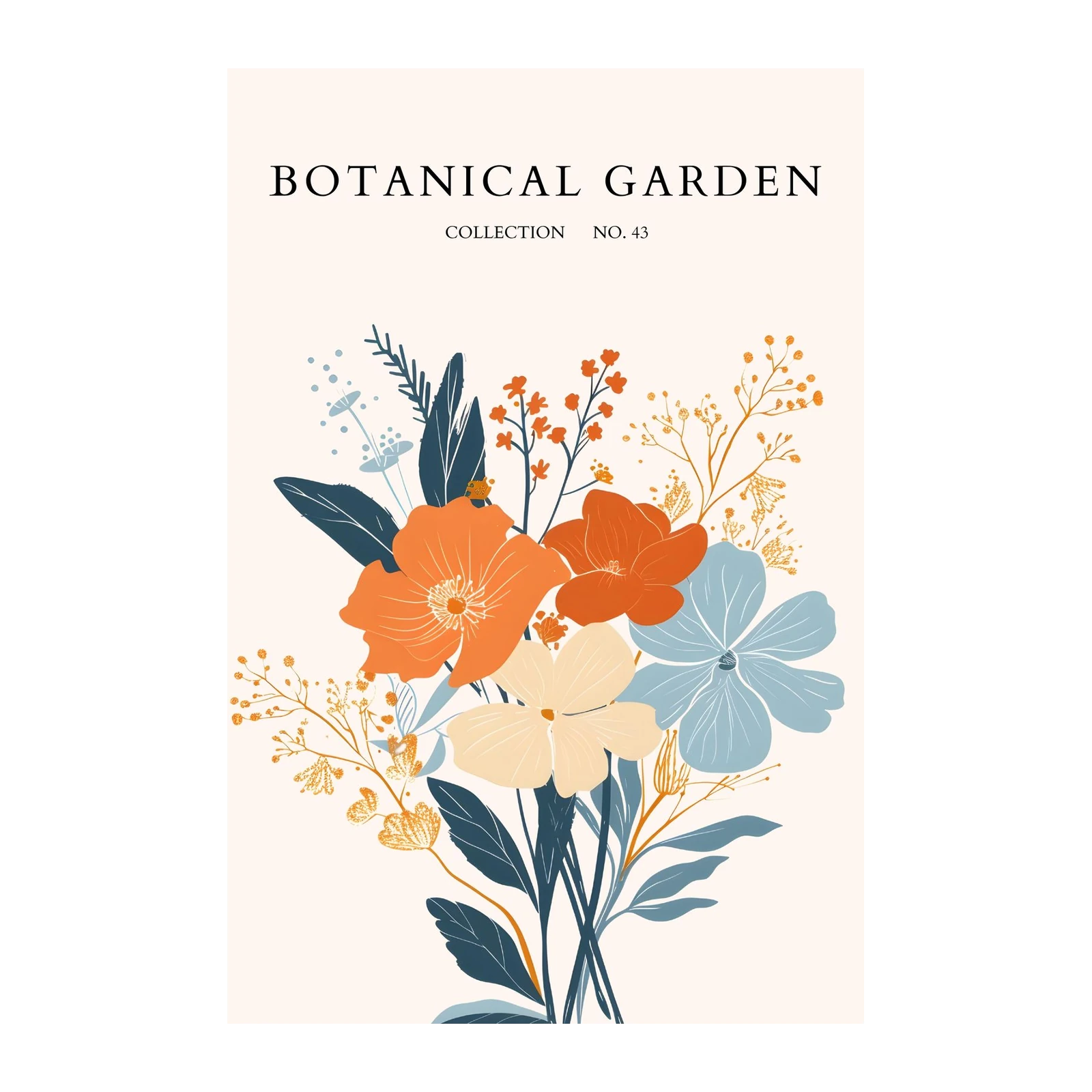 Botanical Garden Mid-Century Floral Wall Art