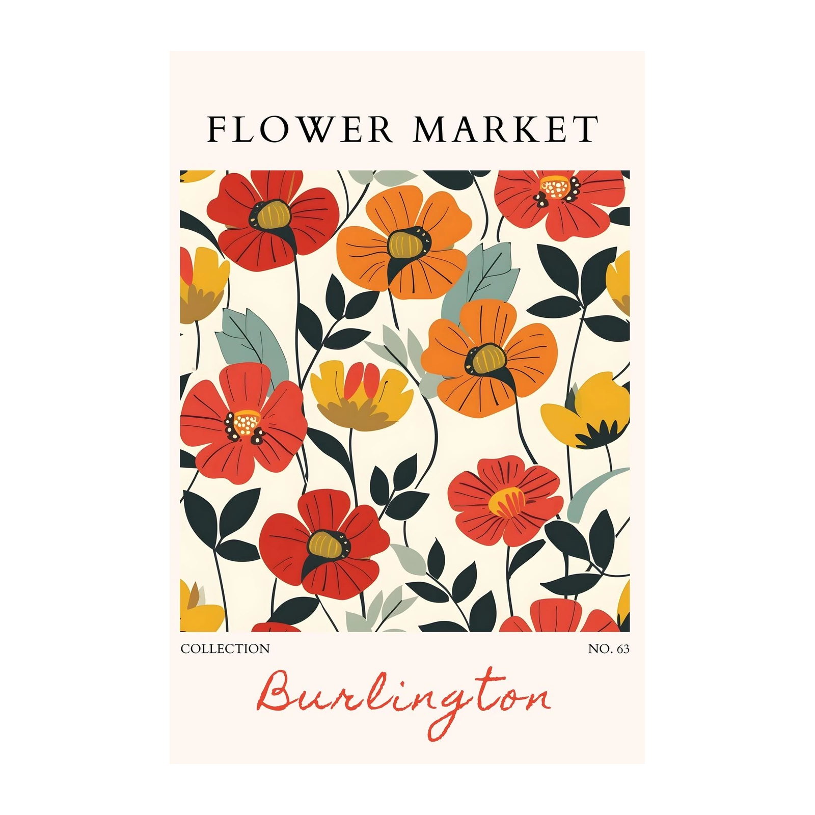 Vintage Floral 'Burlington' Wall Art