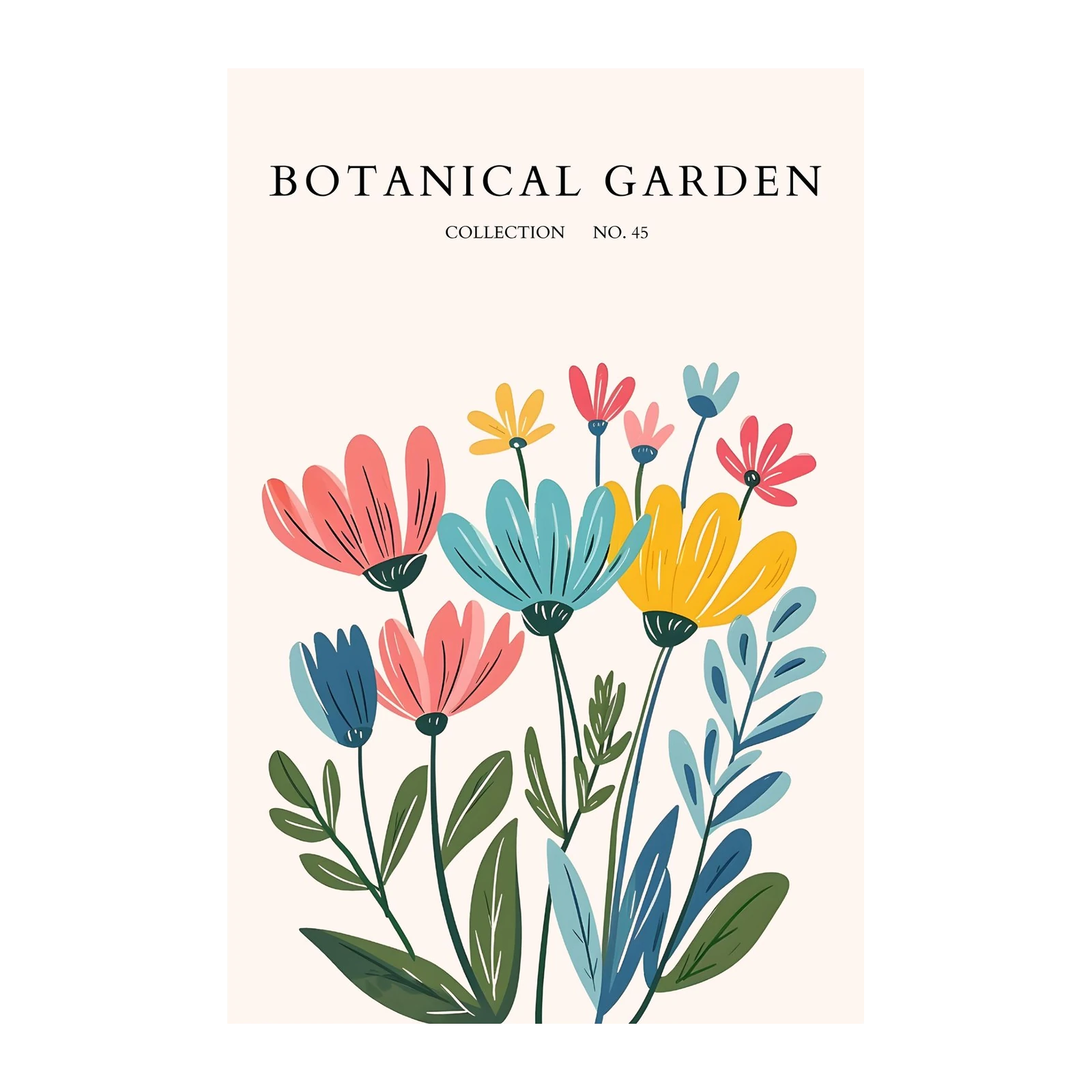 Vibrant Floral Garden Wall Art