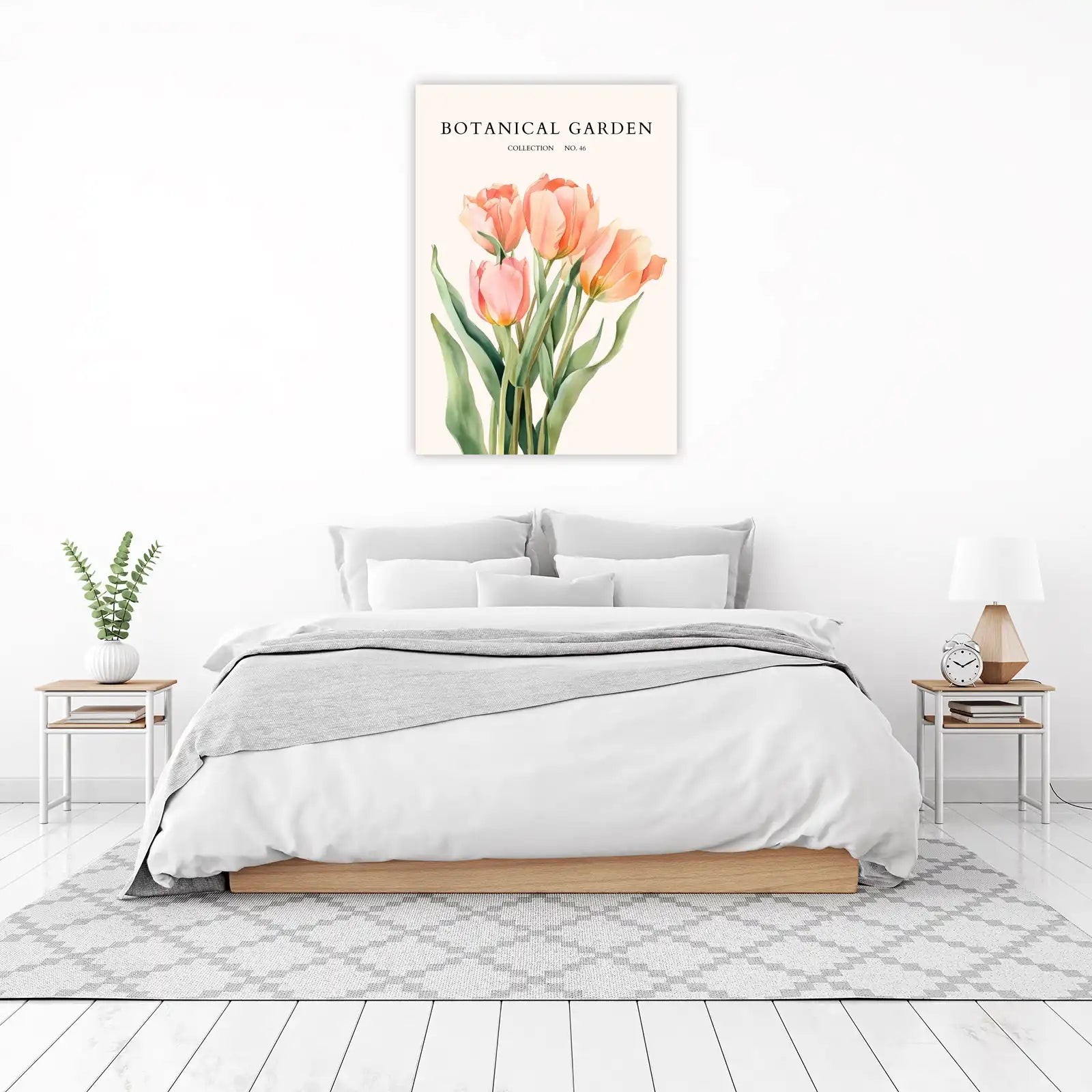 Peach Tulip Botanical Garden Wall Art