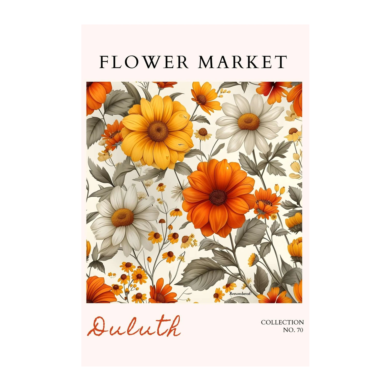 Vibrant Floral Market Daisy & Dahlia Wall Art