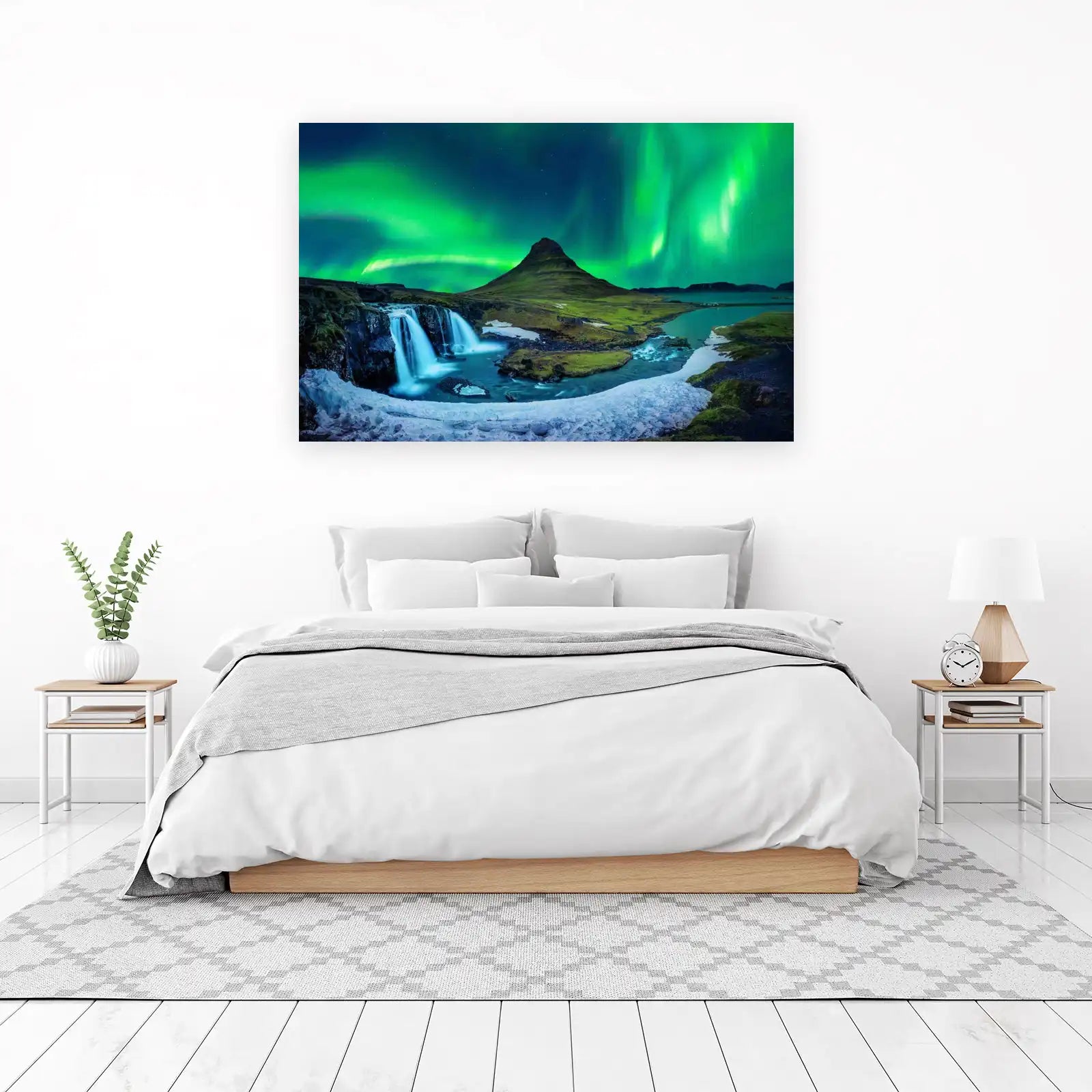 Kirkjufell Aurora Waterfall Wall Art