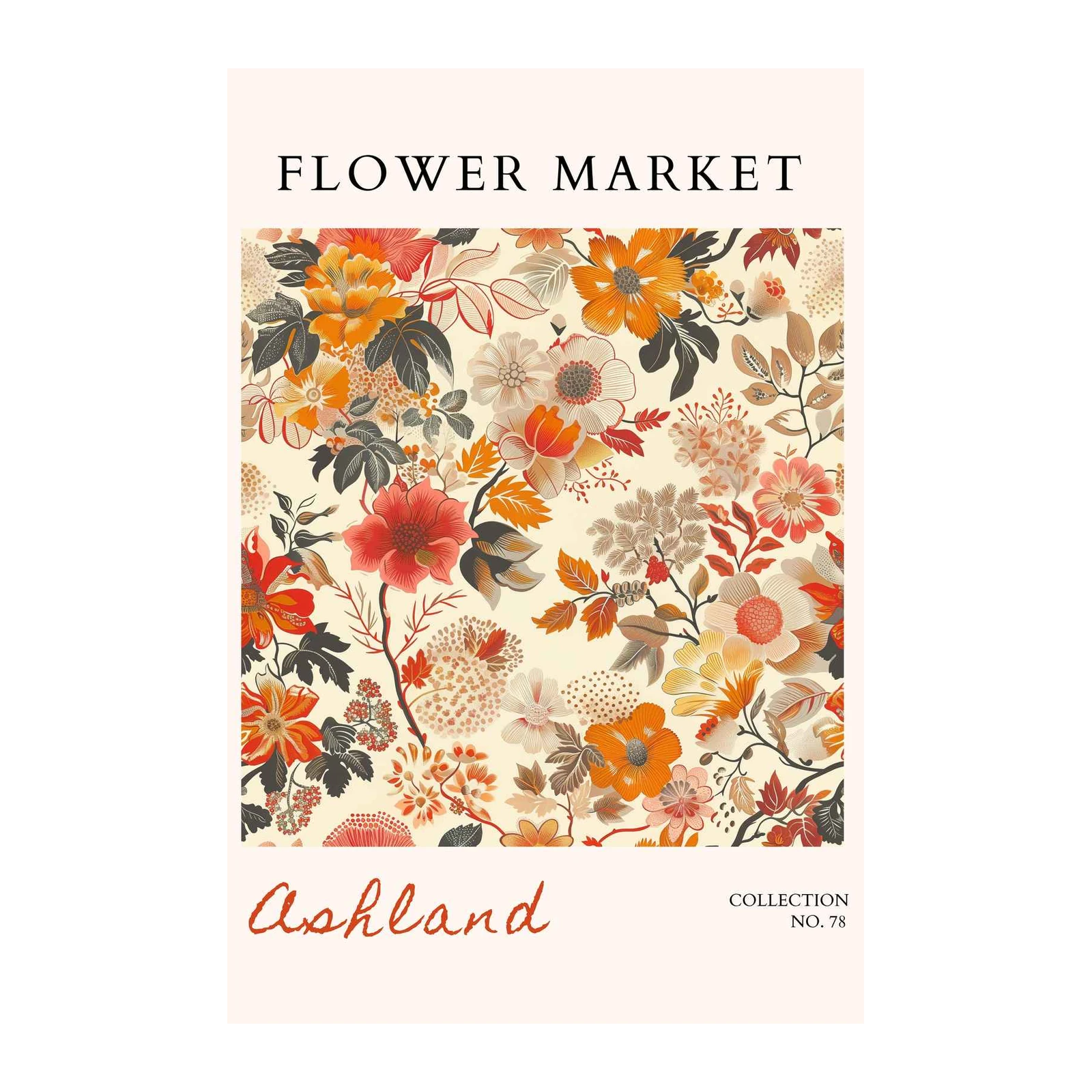 Vintage Floral Garden Wall Art
