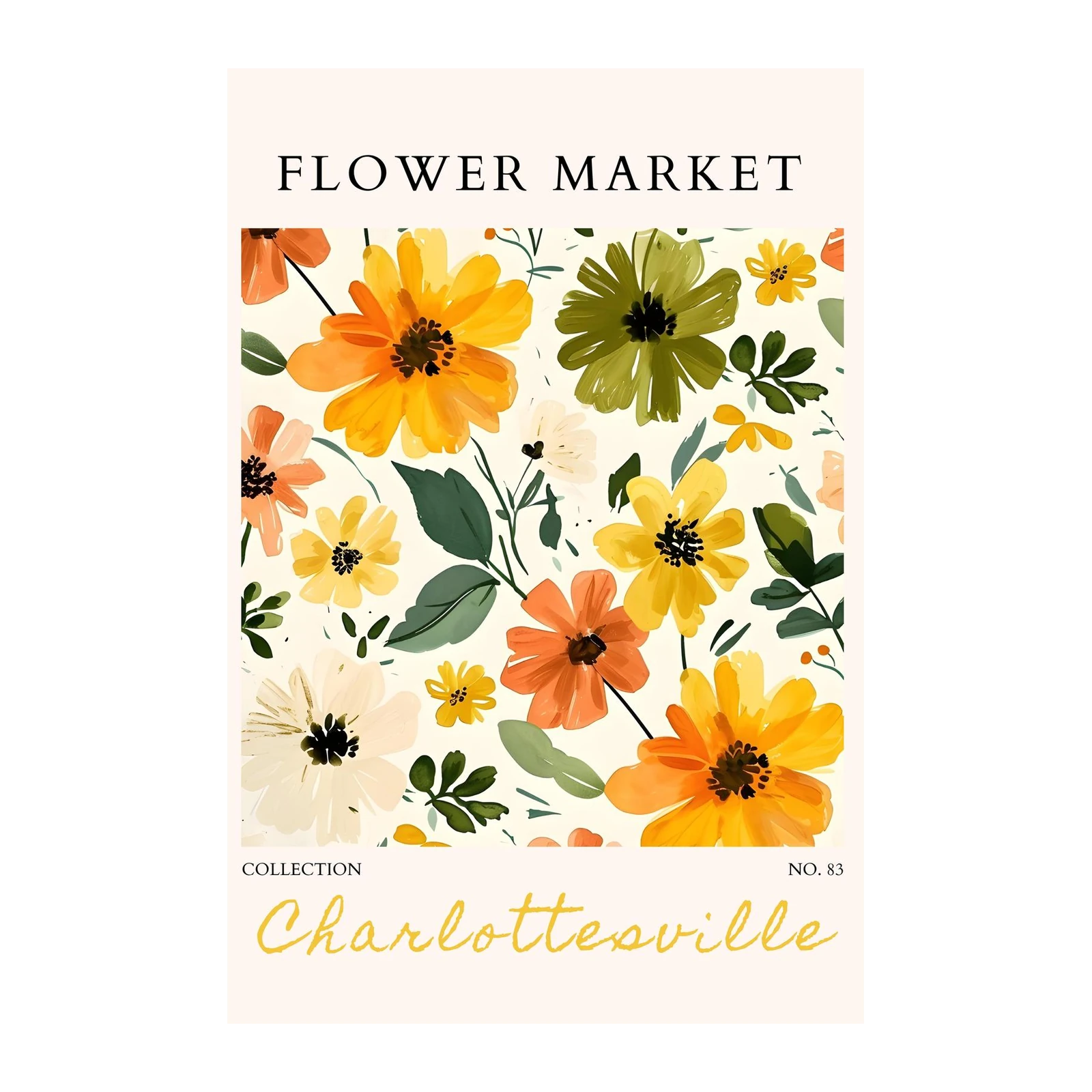 Vibrant Floral Garden Wall Art