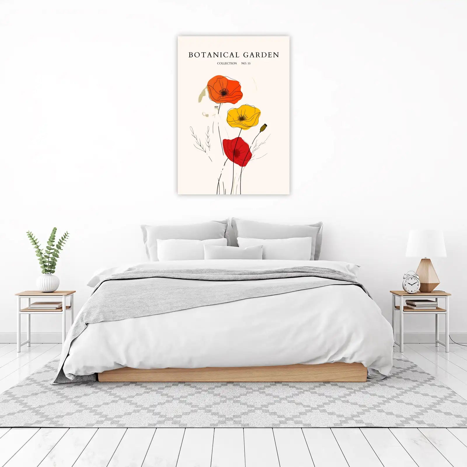 Vibrant Poppy Botanical Garden Wall Art