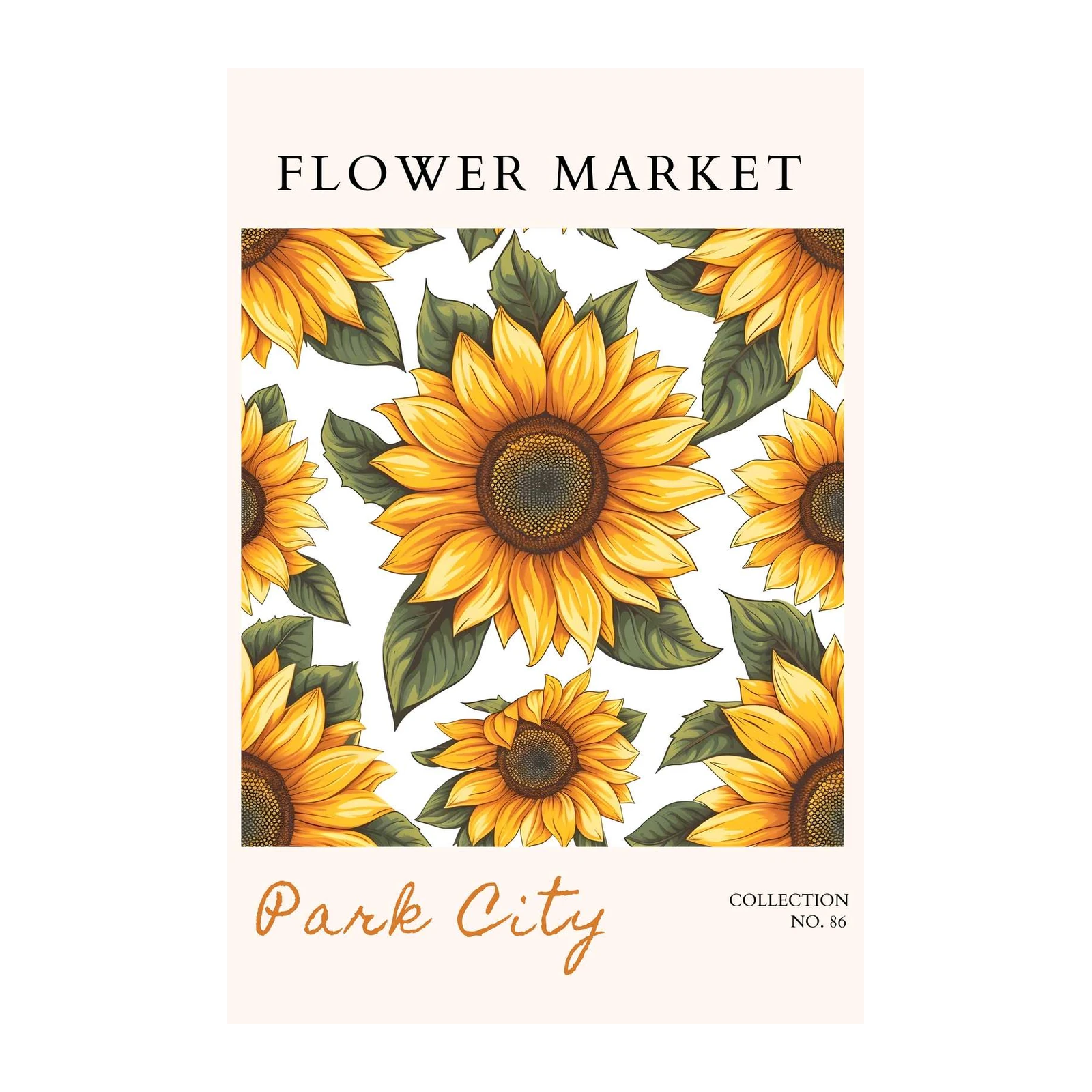 Sunny Sunflower Botanical Art Wall Art