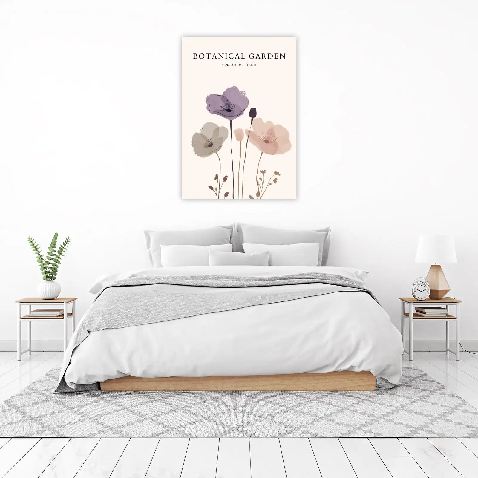 Pastel Floral Botanical Garden Wall Art