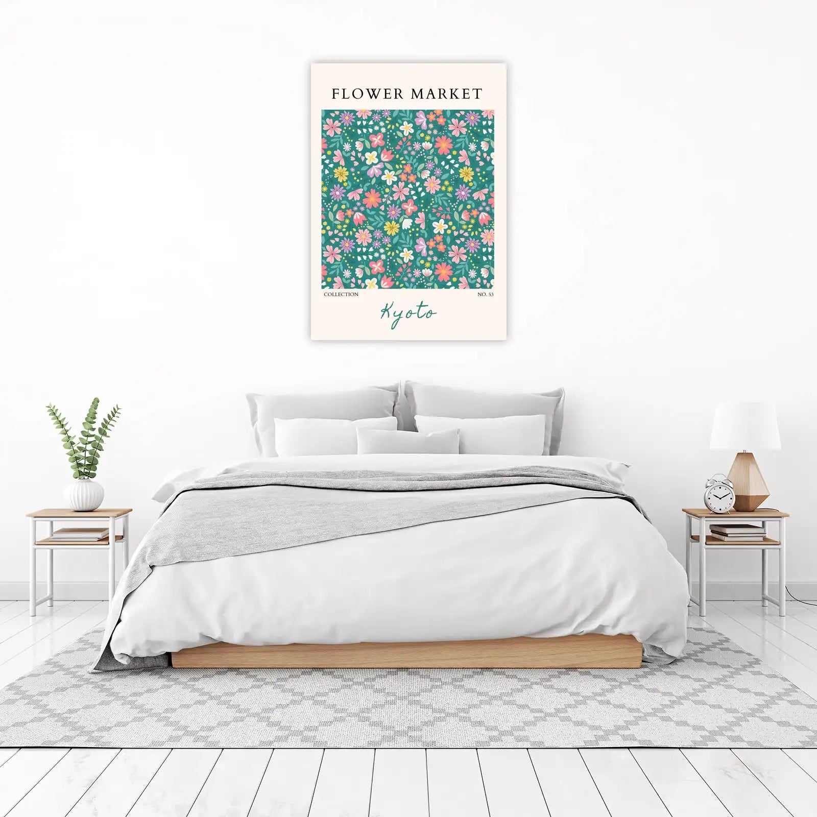 Kyoto Floral Market Vintage Botanical Wall Art