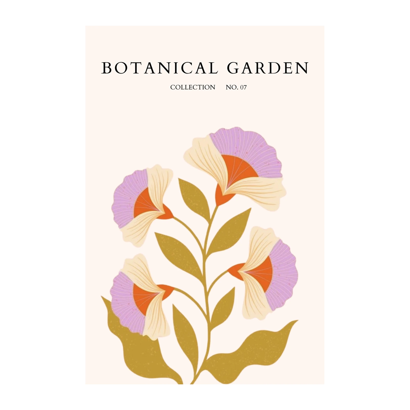 Mid-Century Floral Botanical Garden Wall Art