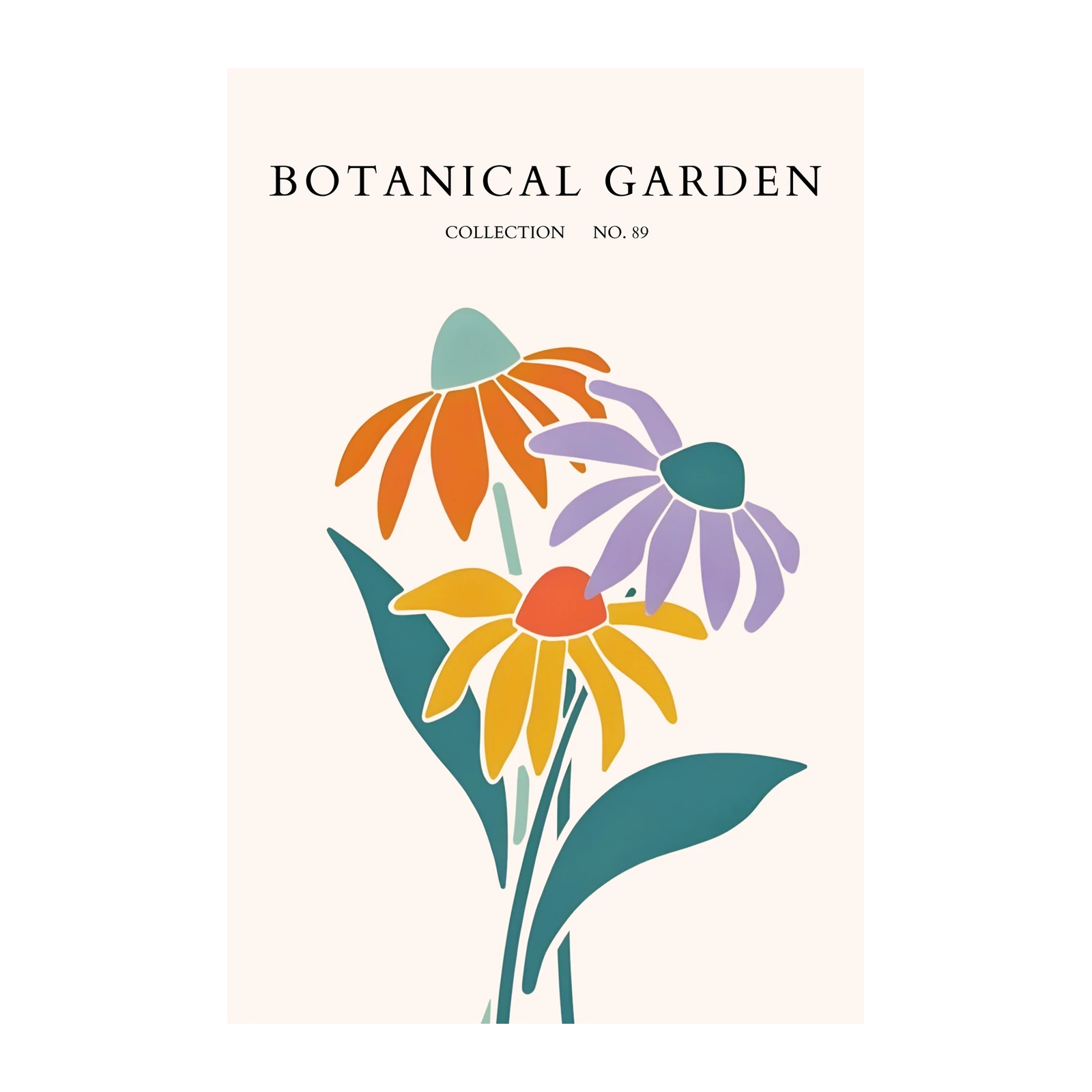 Vibrant Botanical Garden Floral Wall Art