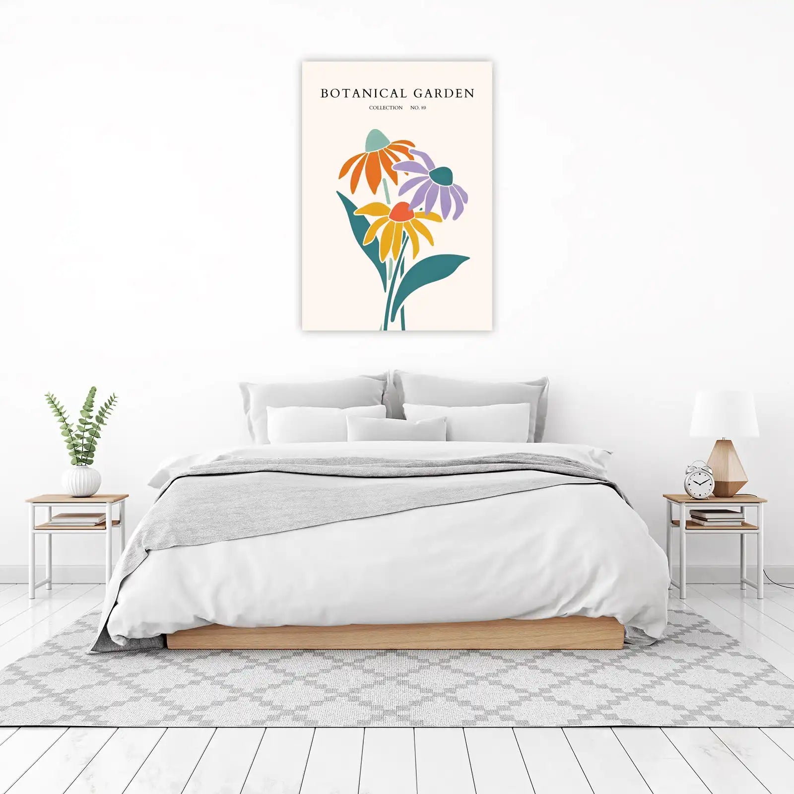 Vibrant Botanical Garden Floral Wall Art