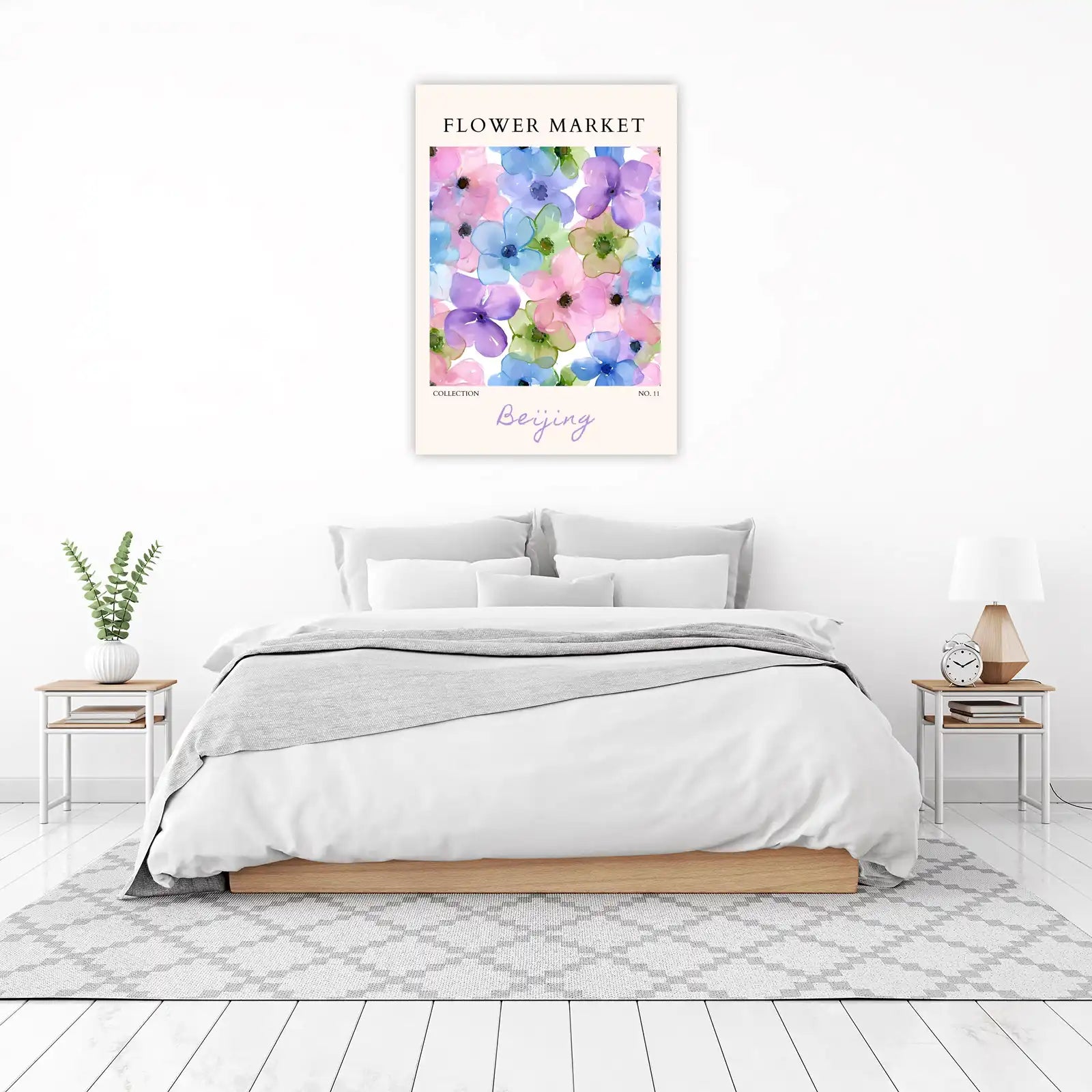 Pastel Floral Market Beijing Wall Art