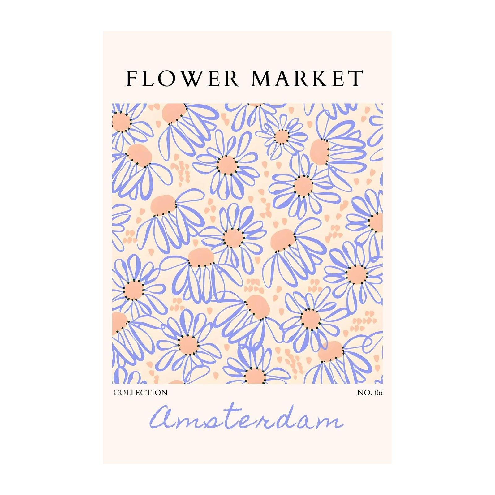 Abstract Daisy Flower Market Wall Art