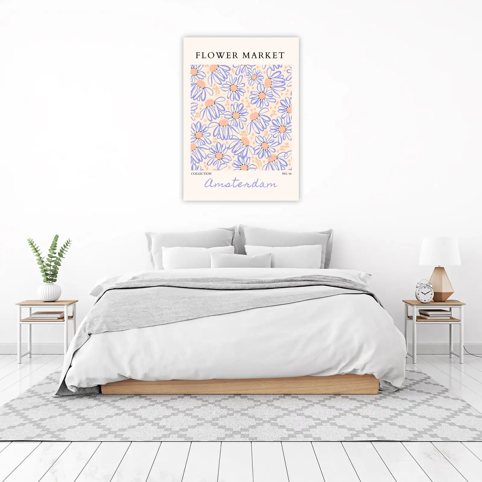 Abstract Daisy Flower Market Wall Art