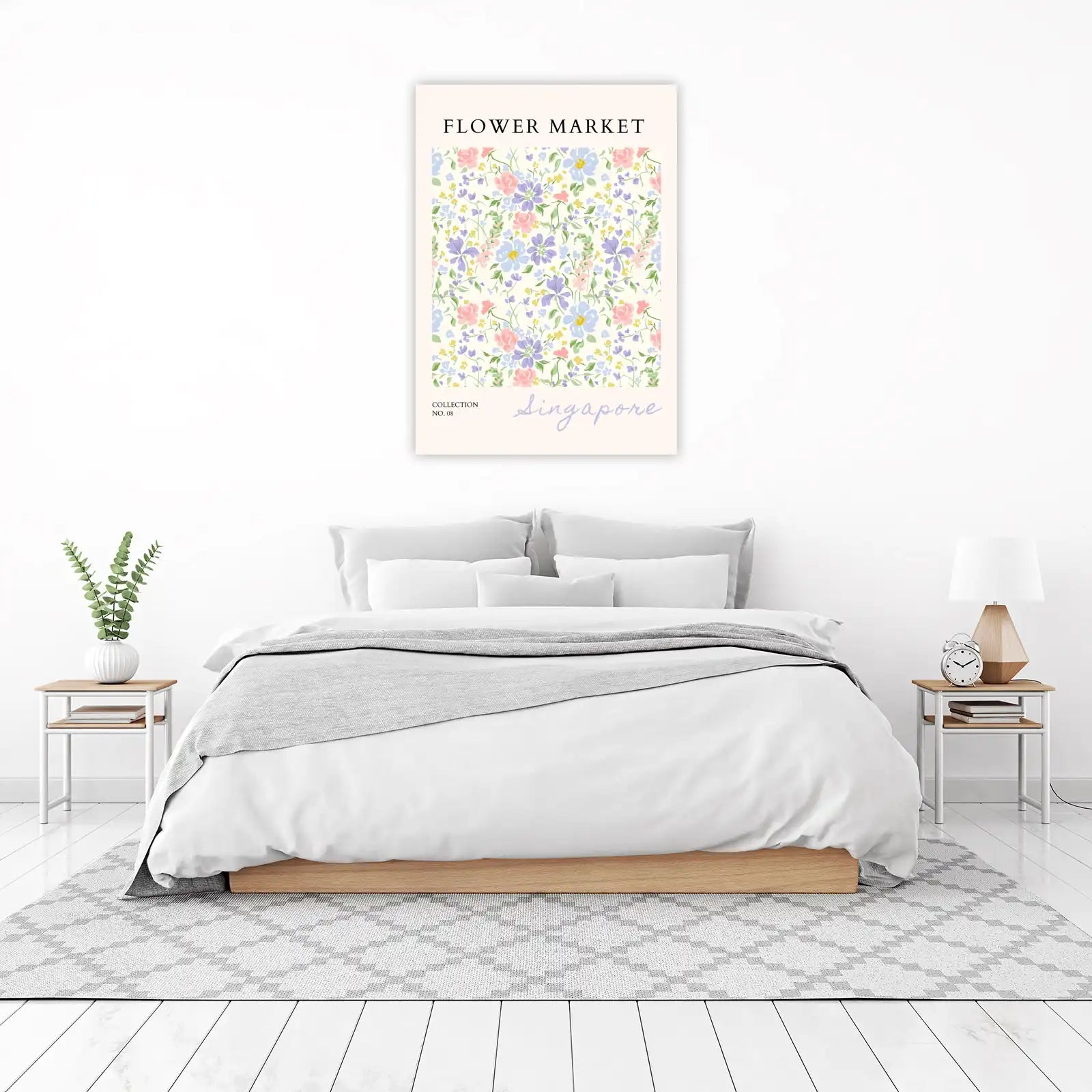 Pastel Floral Market Singapore Wall Art