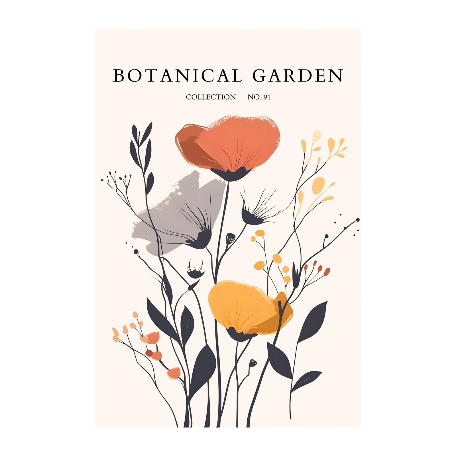 Botanical Garden Poppy Wall Art