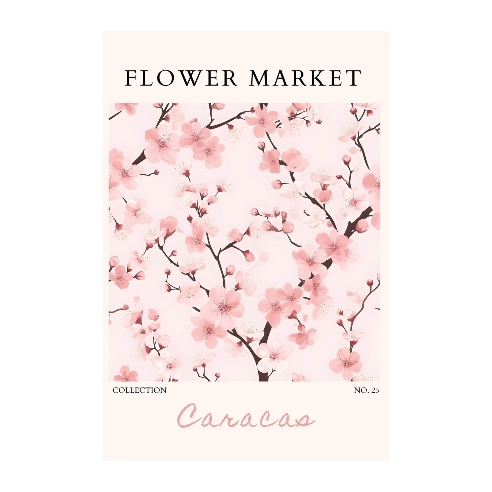 Delicate Cherry Blossom Floral Wall Art
