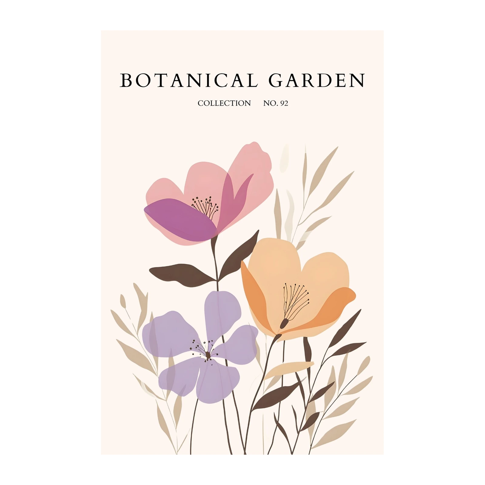 Botanical Garden Flowers Wall Art