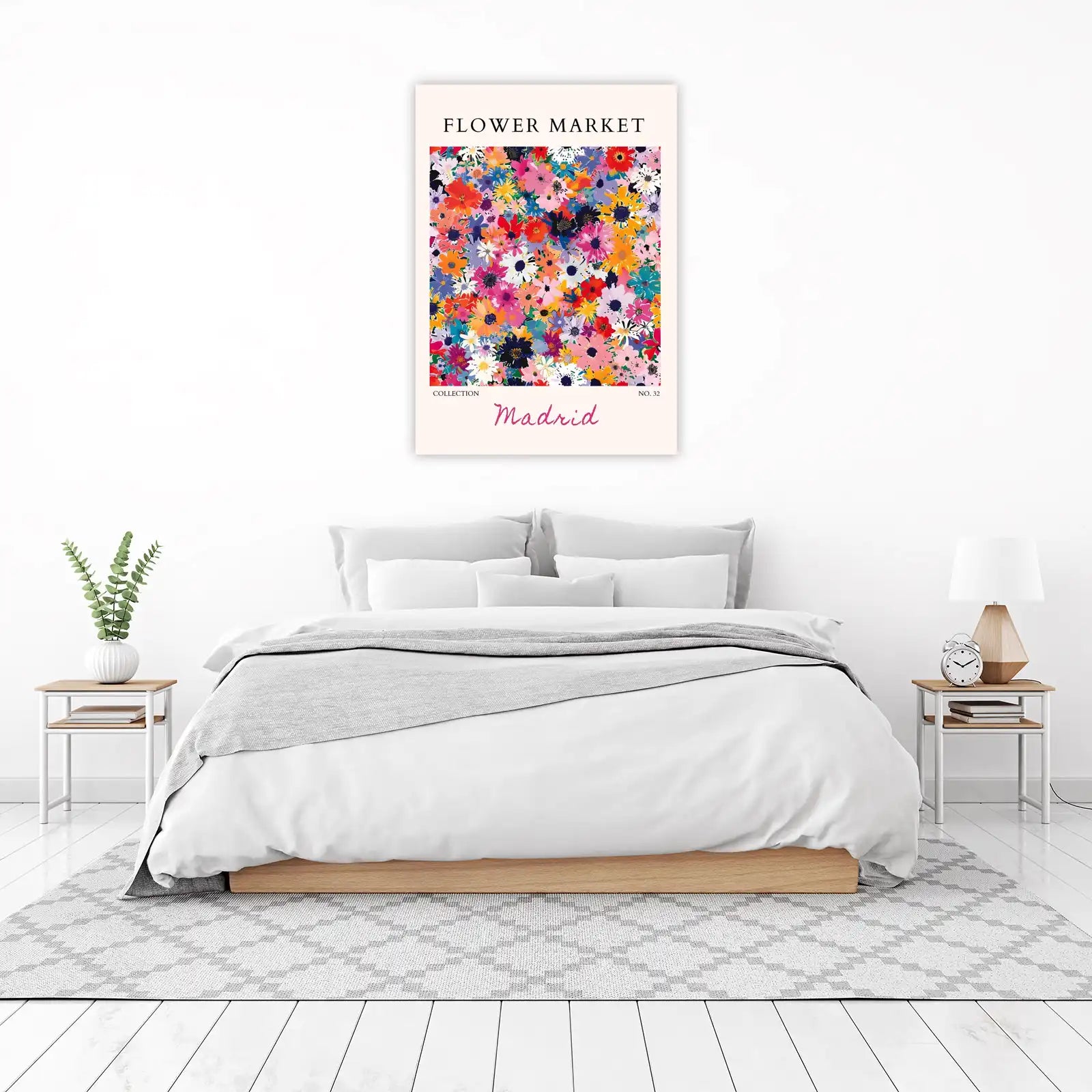 Vibrant Floral Burst 'Madrid' Wall Art