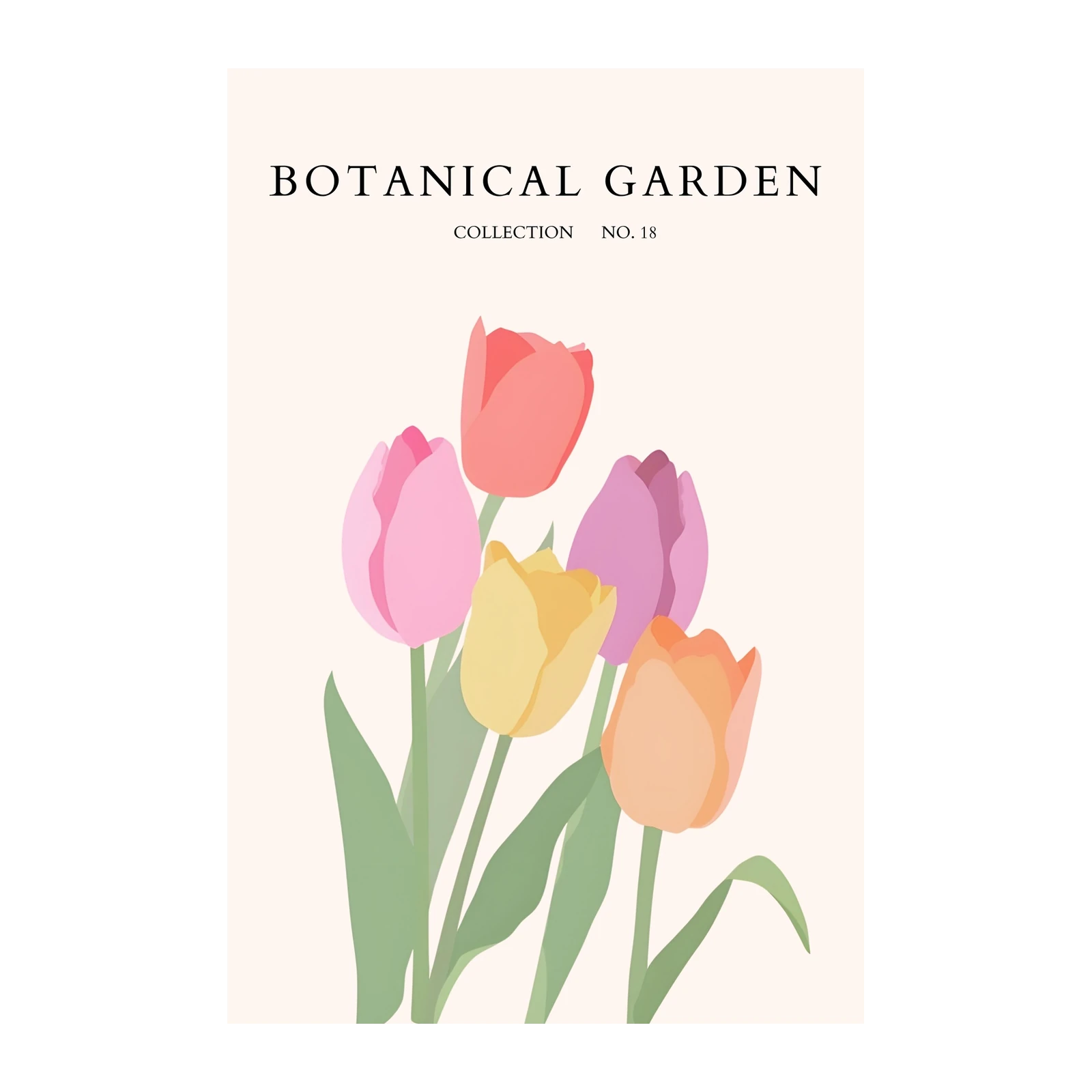Vibrant Tulip Garden Wall Art
