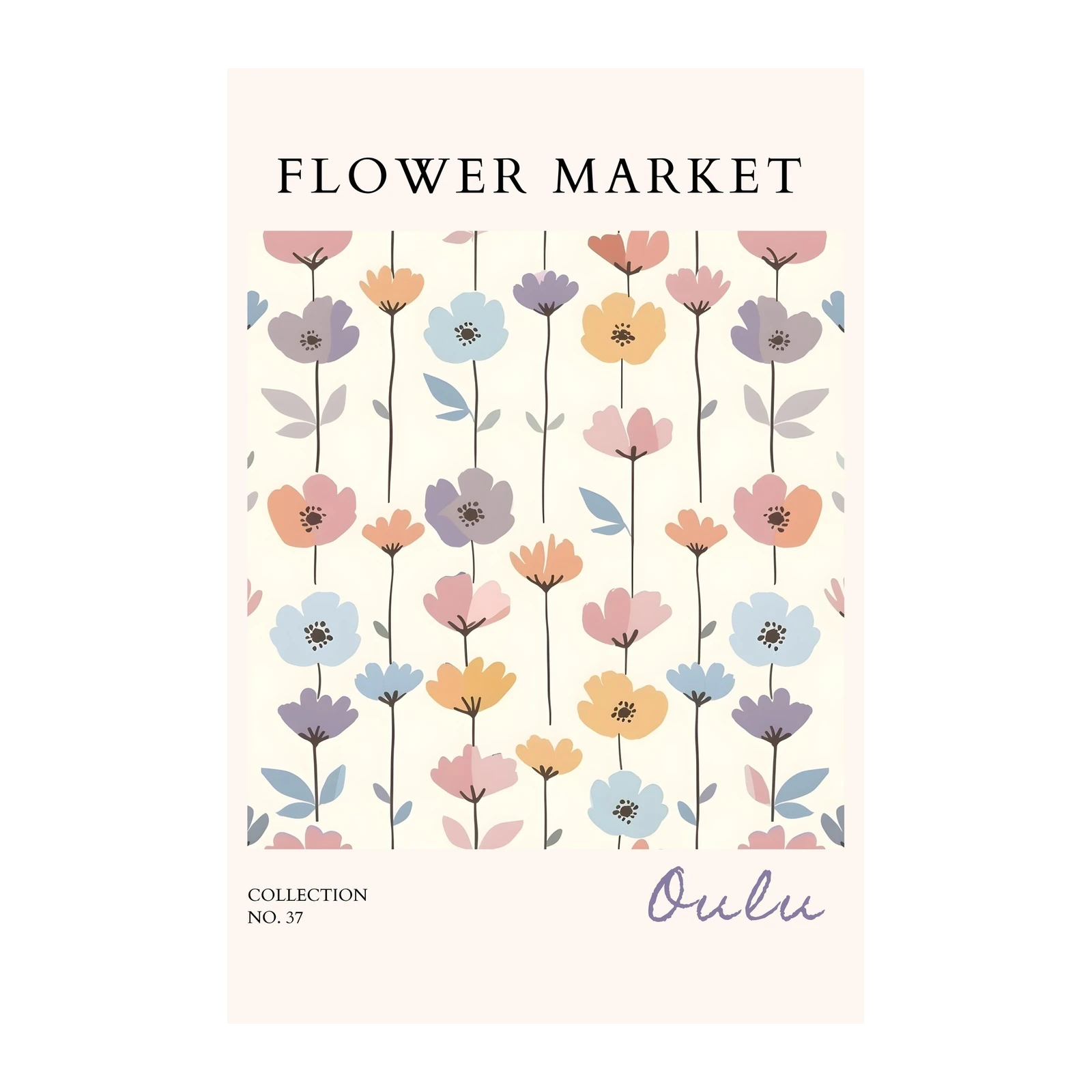 Floral Meadow Abstract Flowers Wall Art