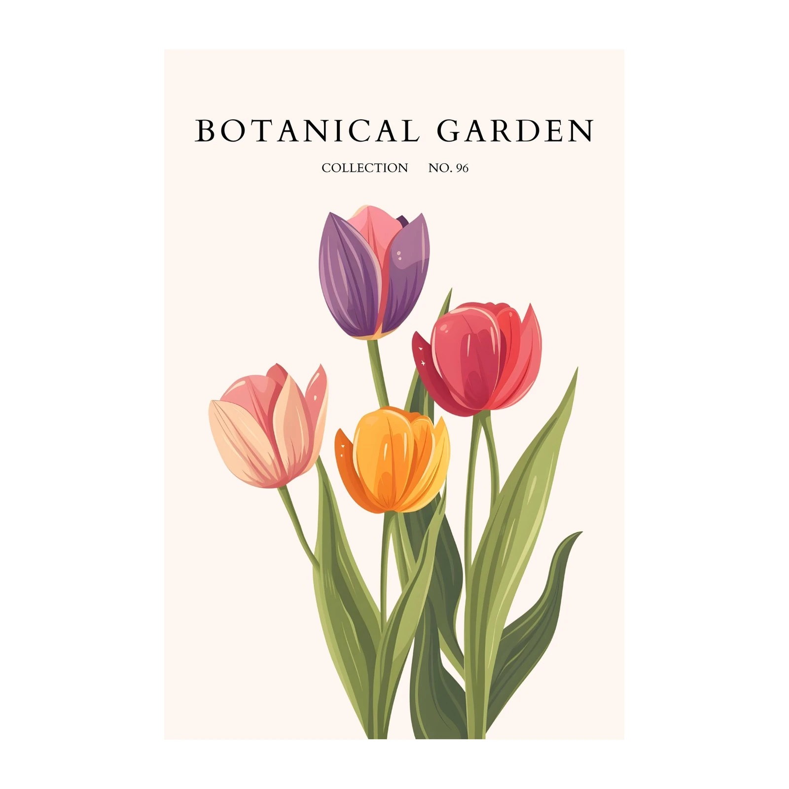 Vibrant Tulip Bouquet Wall Art Wall Art