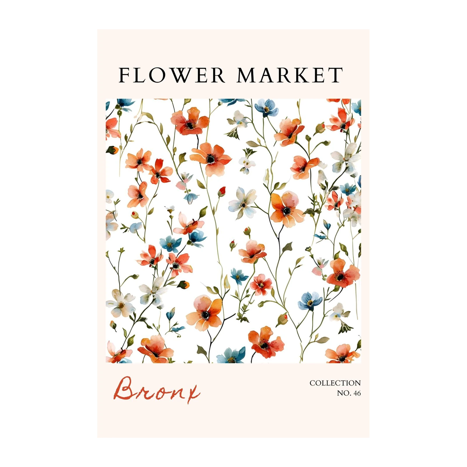 Bronx Floral Watercolor Wall Art