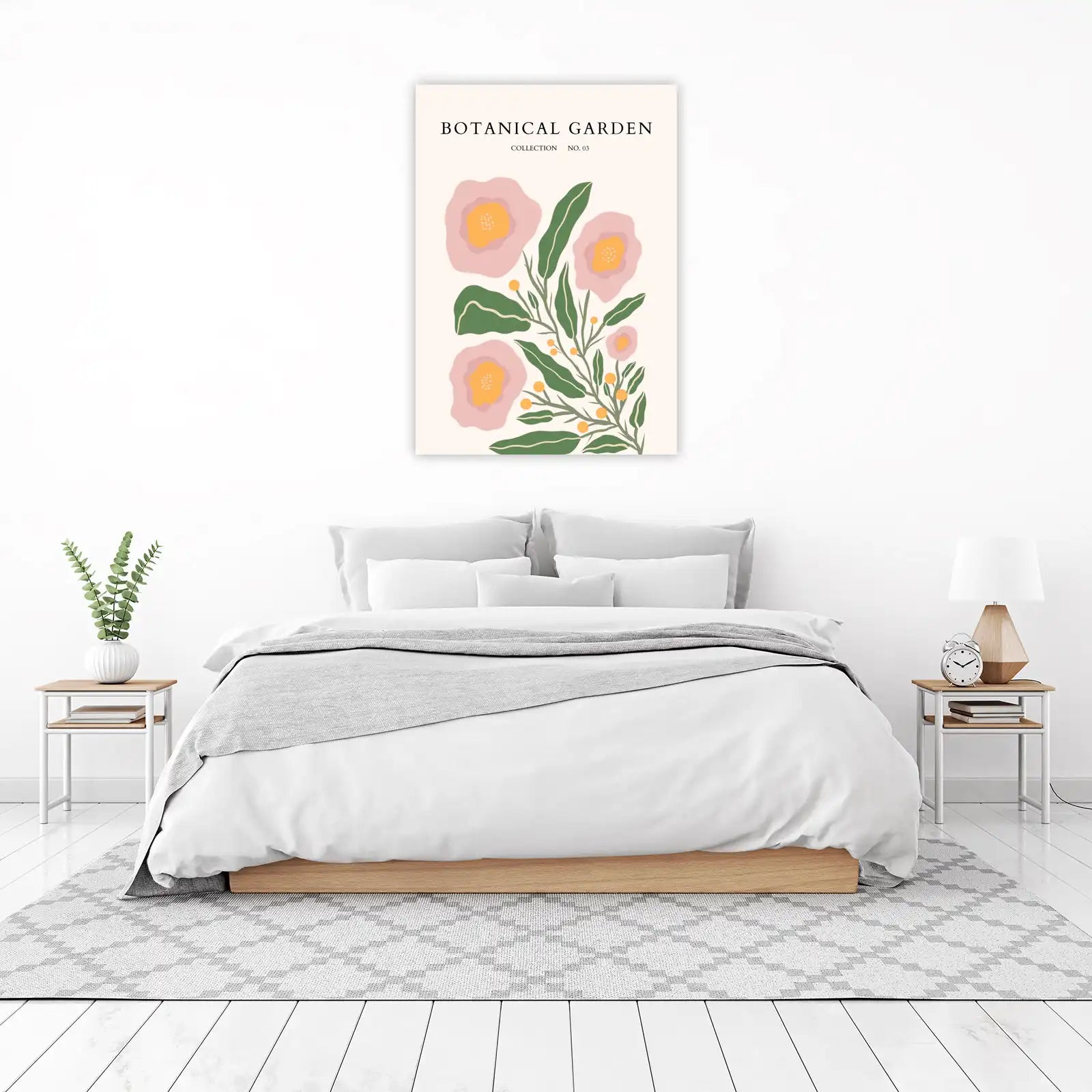 Pink Floral Botanical Garden Wall Art