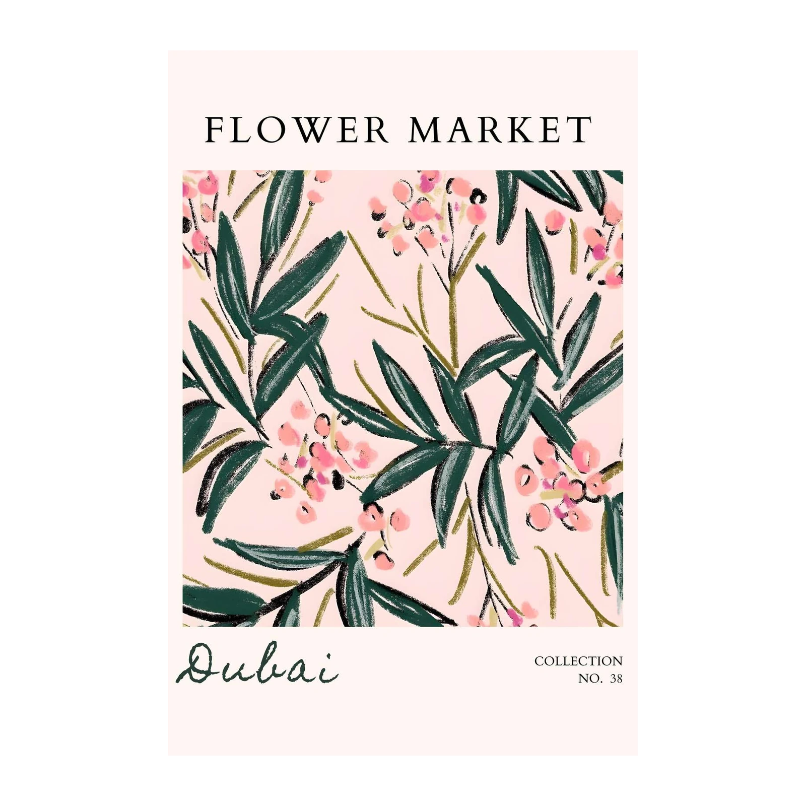 Dubai Floral Market Botanical Wall Art