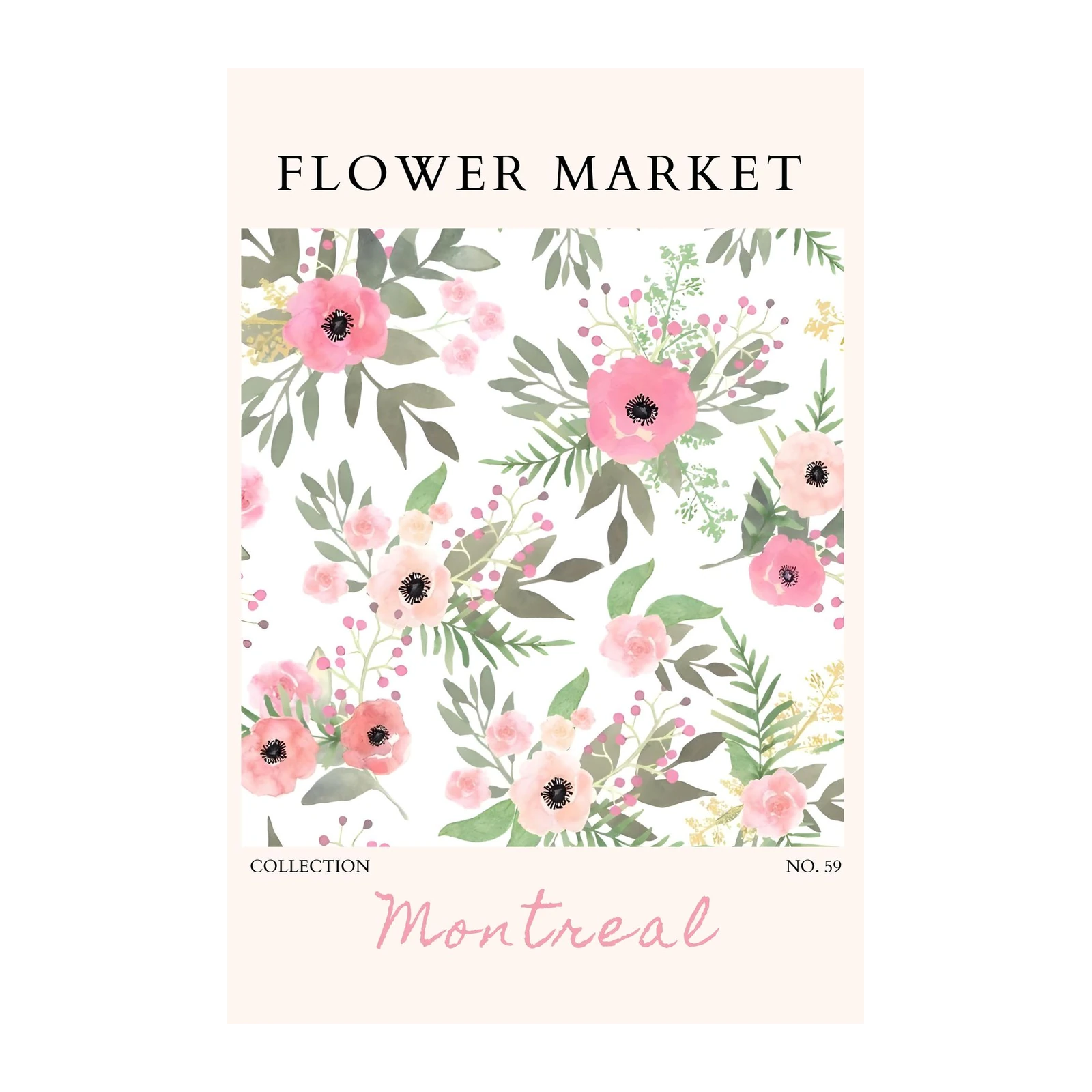 Montreal Watercolor Floral Wall Art