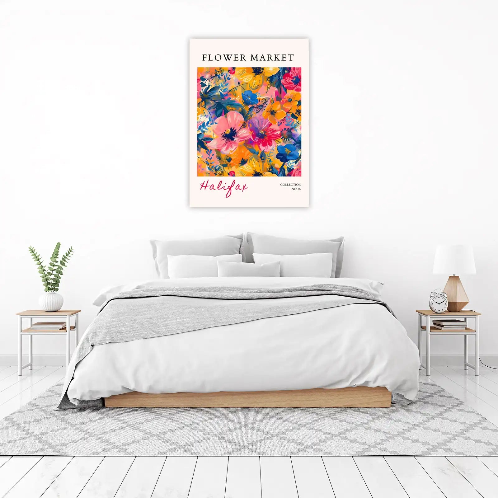 Vibrant Floral Market Wall Art - Bold Art