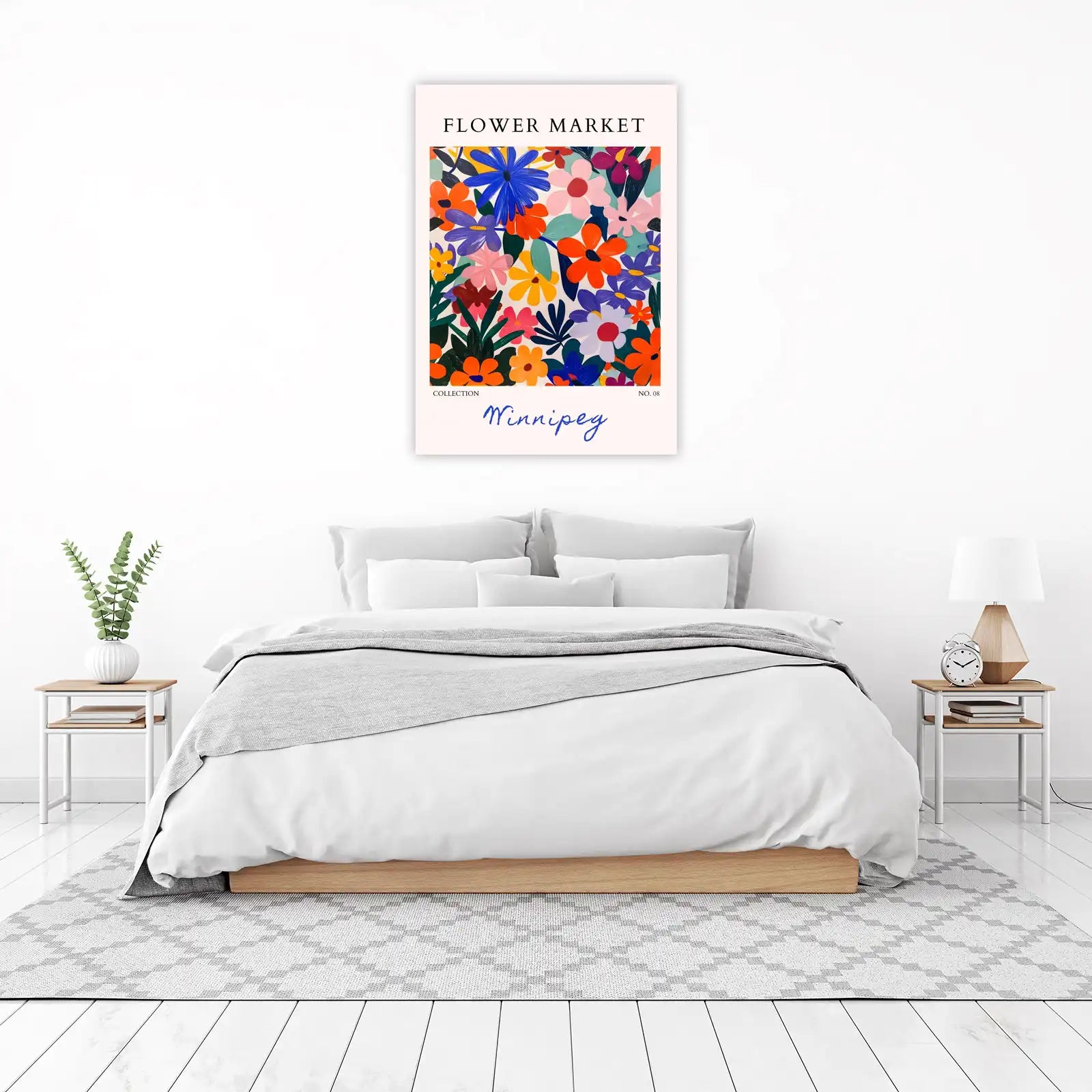 Vibrant Floral Market Winnipeg Wall Art