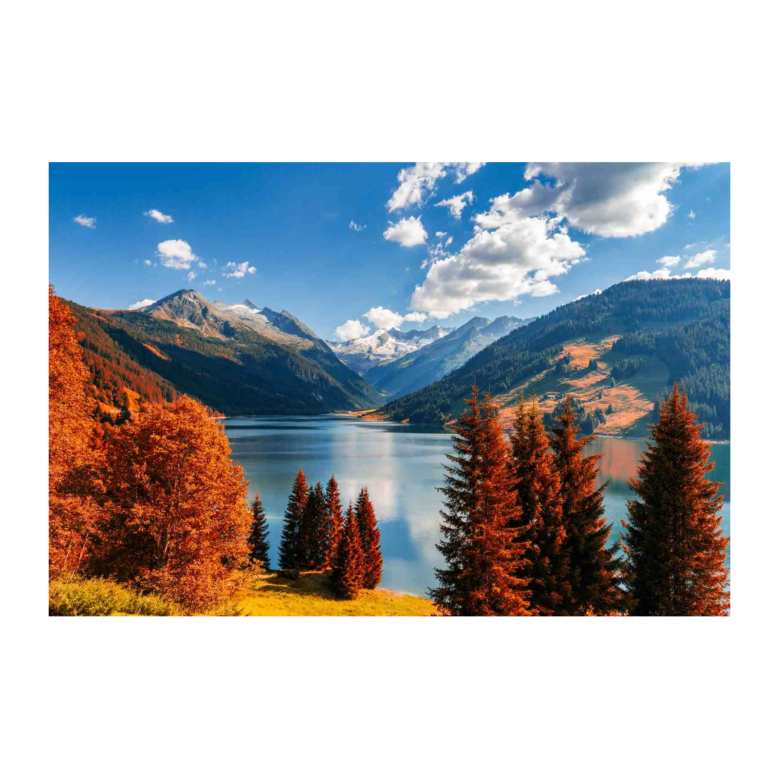 Alpine Lake Autumn Scenic Wall Art