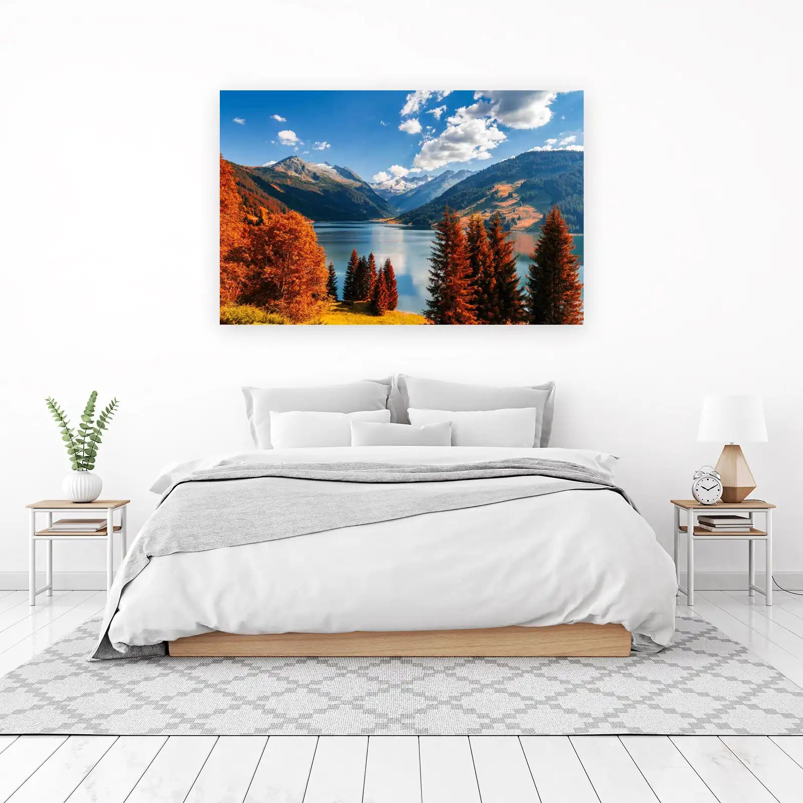Alpine Lake Autumn Scenic Wall Art