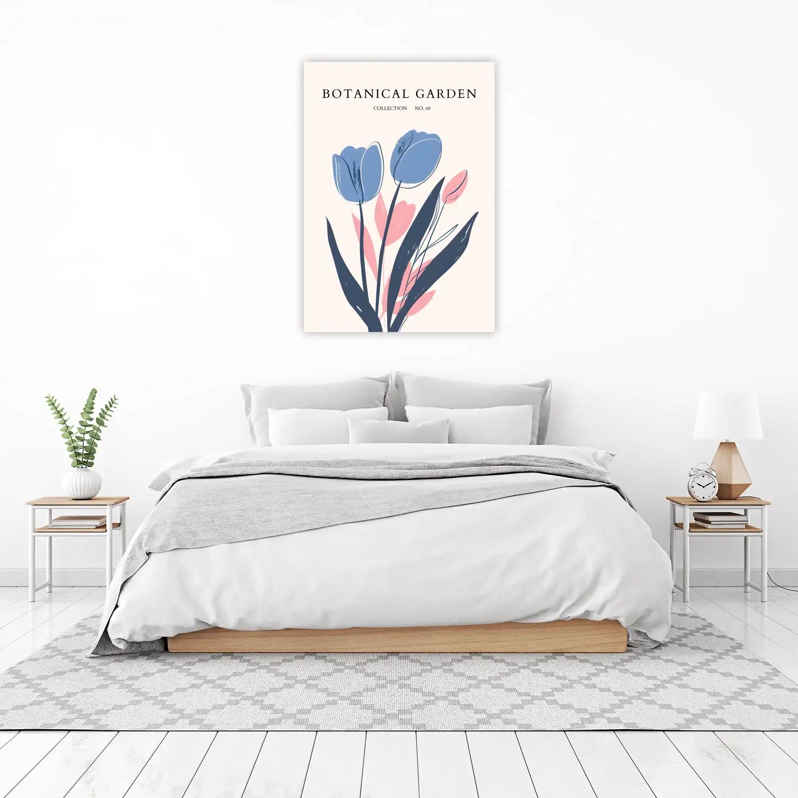 Minimalist Floral Tulips Wall Art