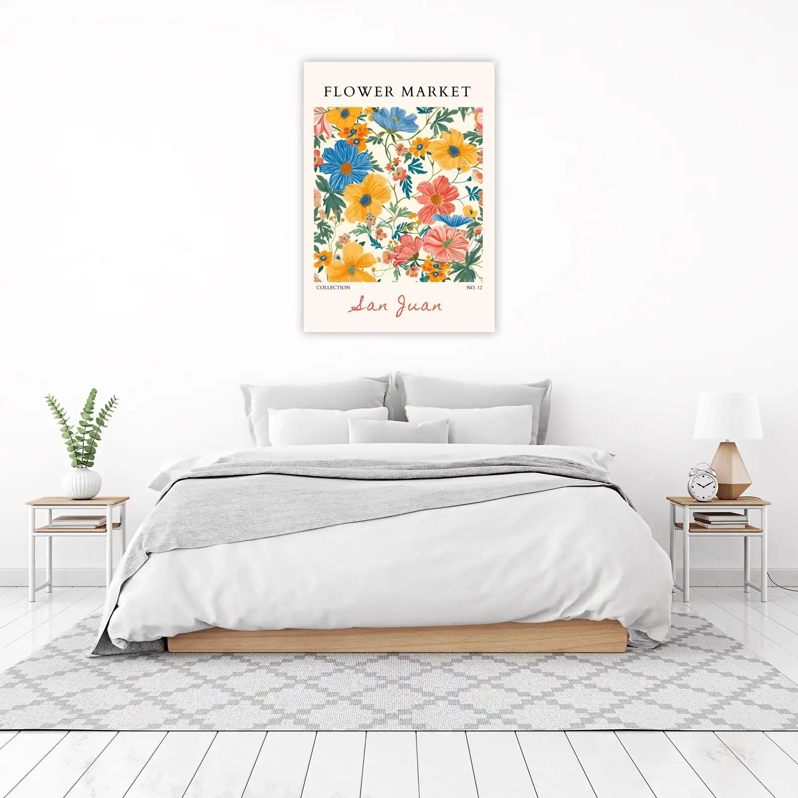 Vibrant Floral Market San Juan Wall Art
