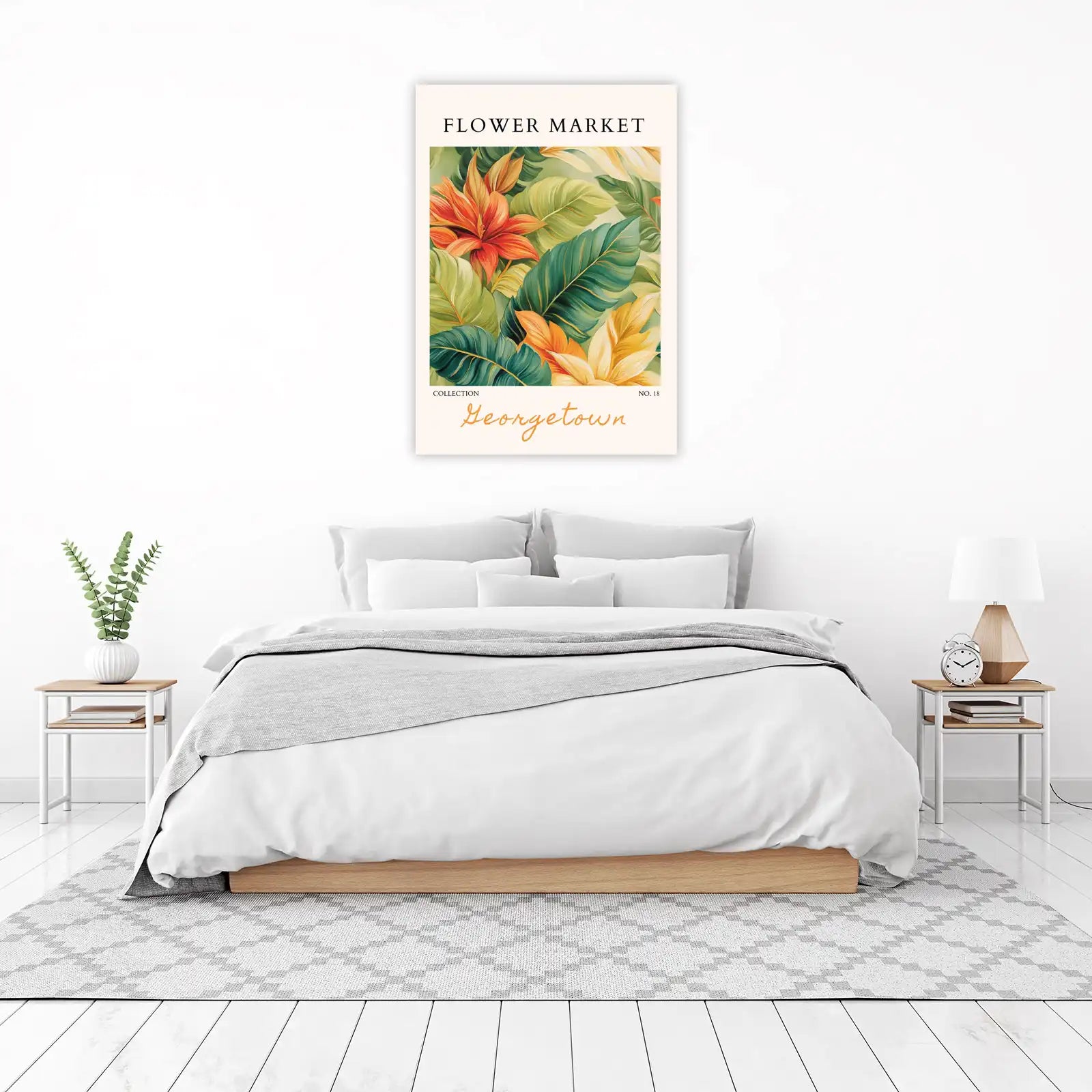 Vibrant Tropical Floral Wall Art