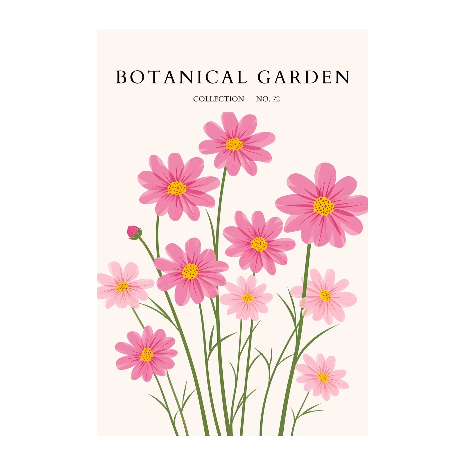 Pink Floral Botanical Garden Wall Art