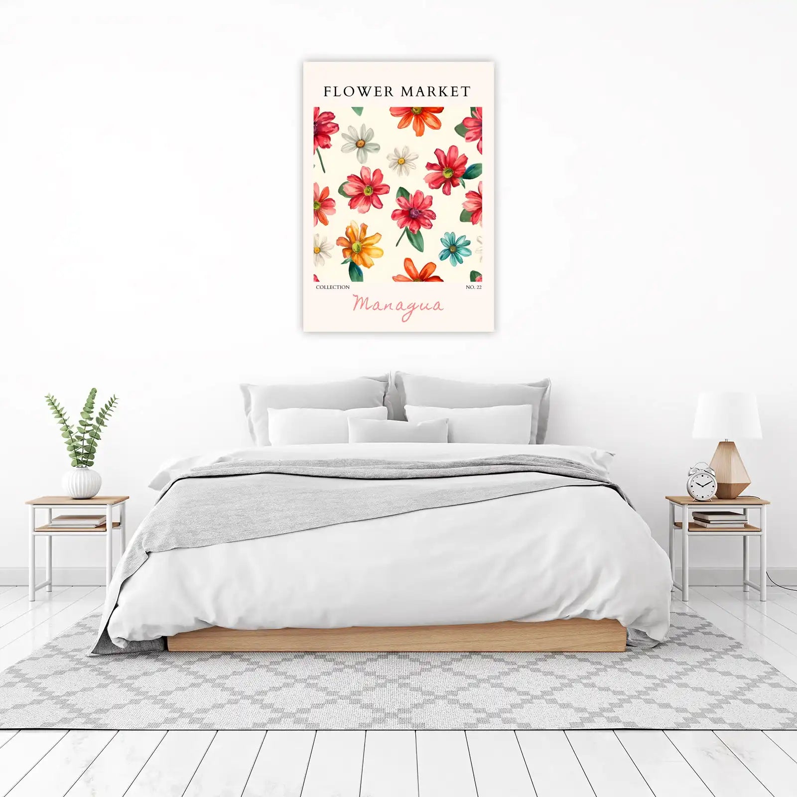 Vibrant Floral Market 'Managua' Wall Art