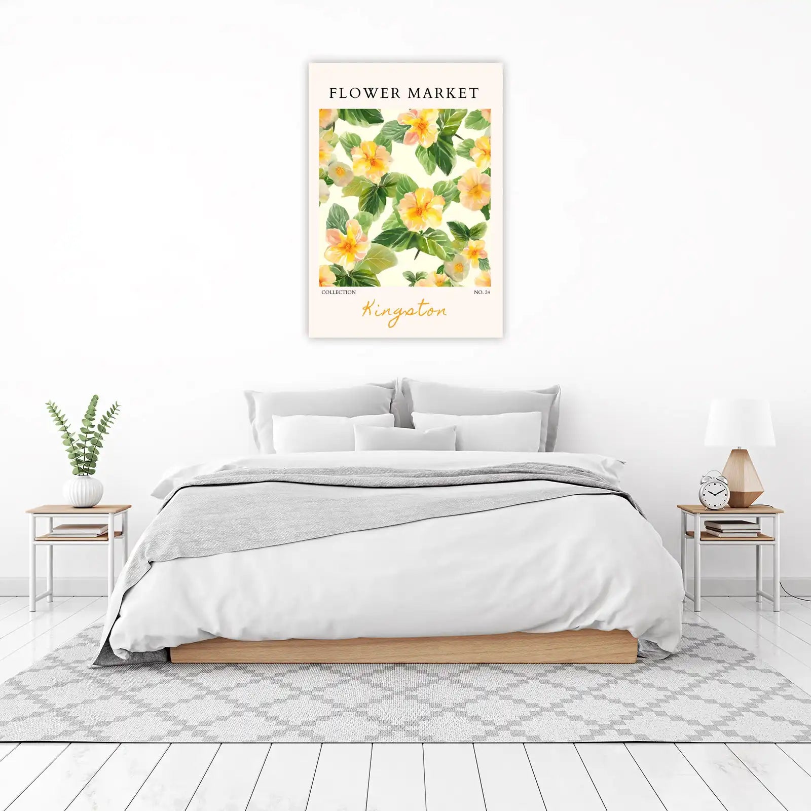 Vibrant Floral 'Flower Market' Wall Art