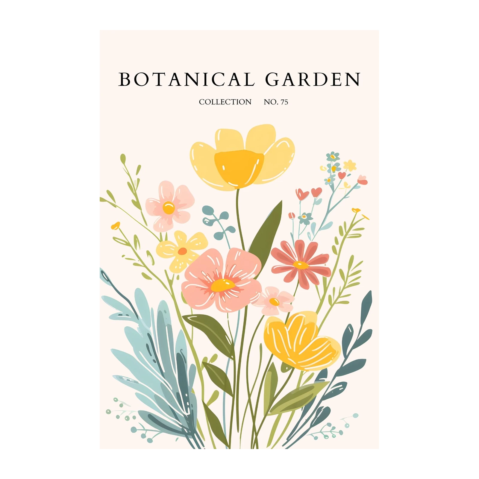 Botanical Garden Floral Art Wall Art