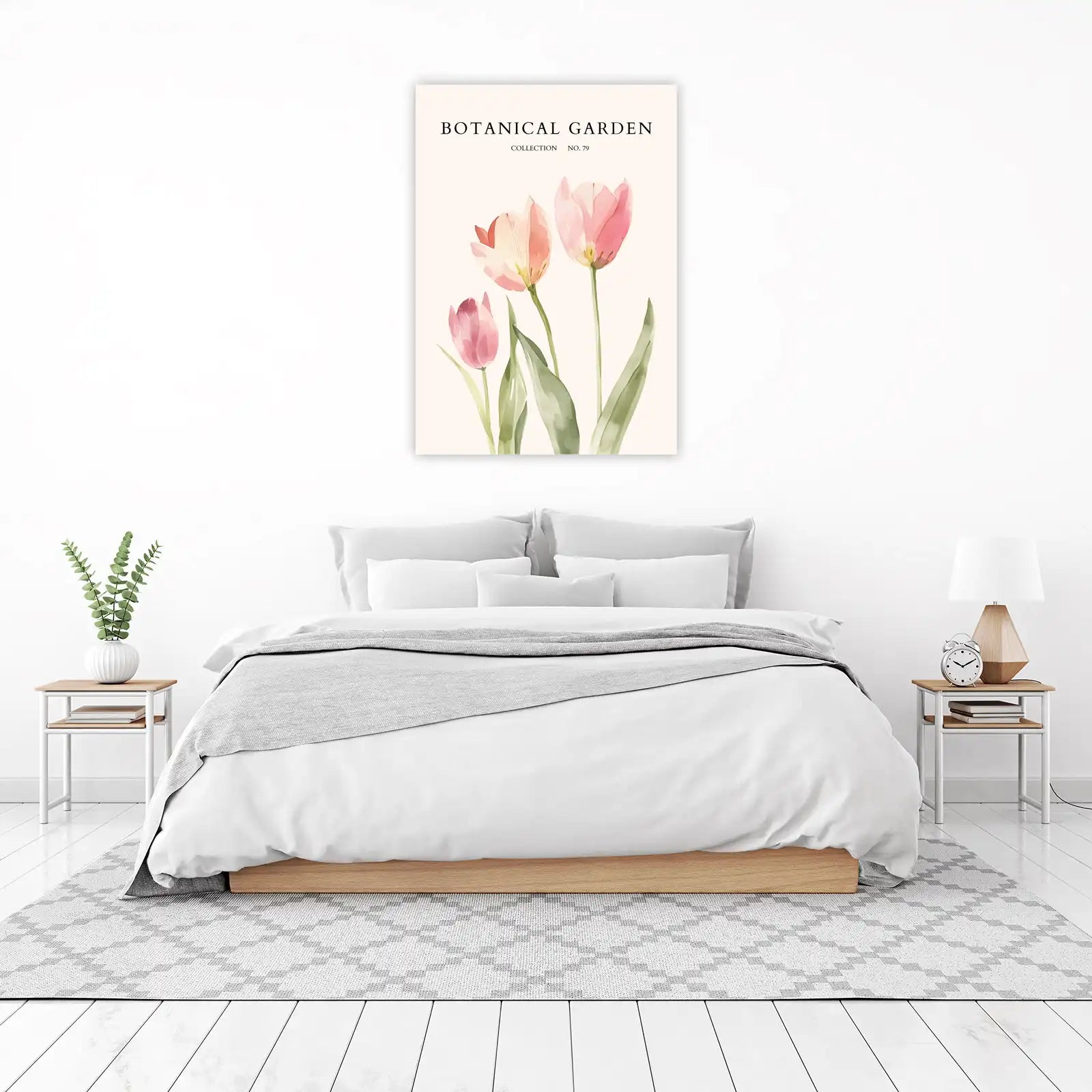Soft Pink Tulips Botanical Wall Art