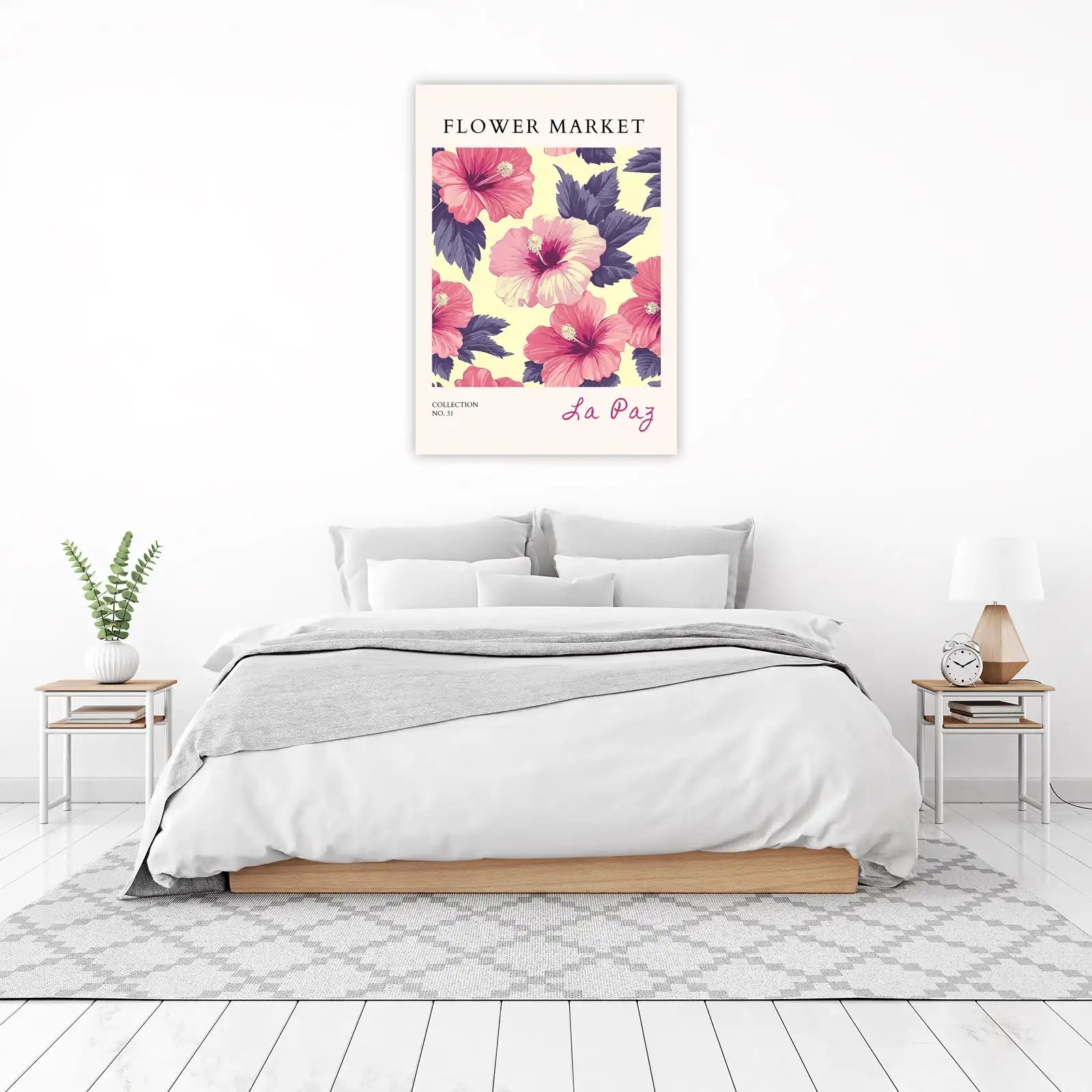 Tropical Hibiscus Flower Market Wall Art