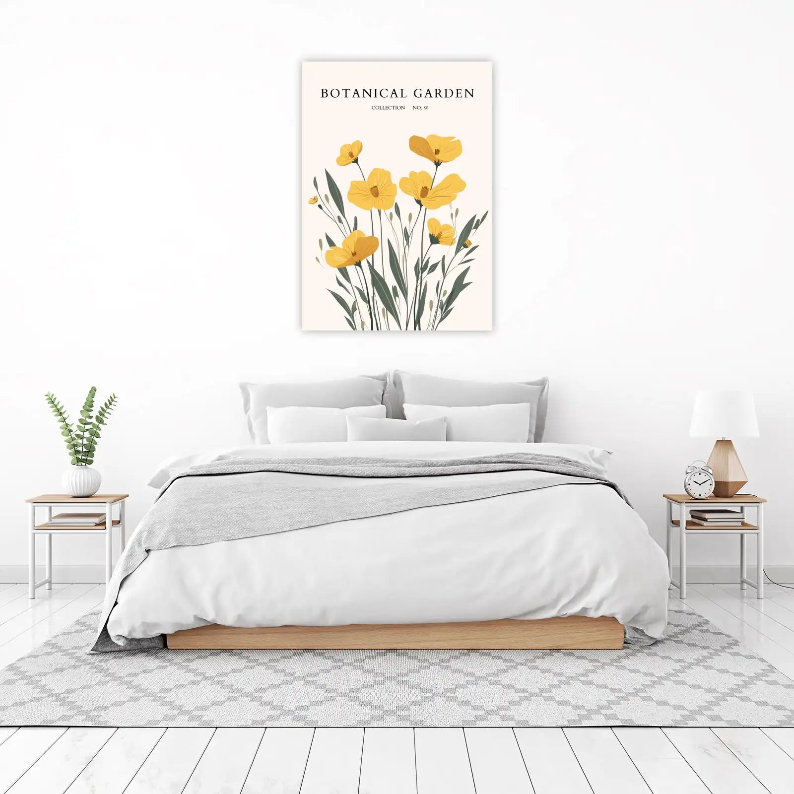 Golden Floral Botanical Garden Wall Art