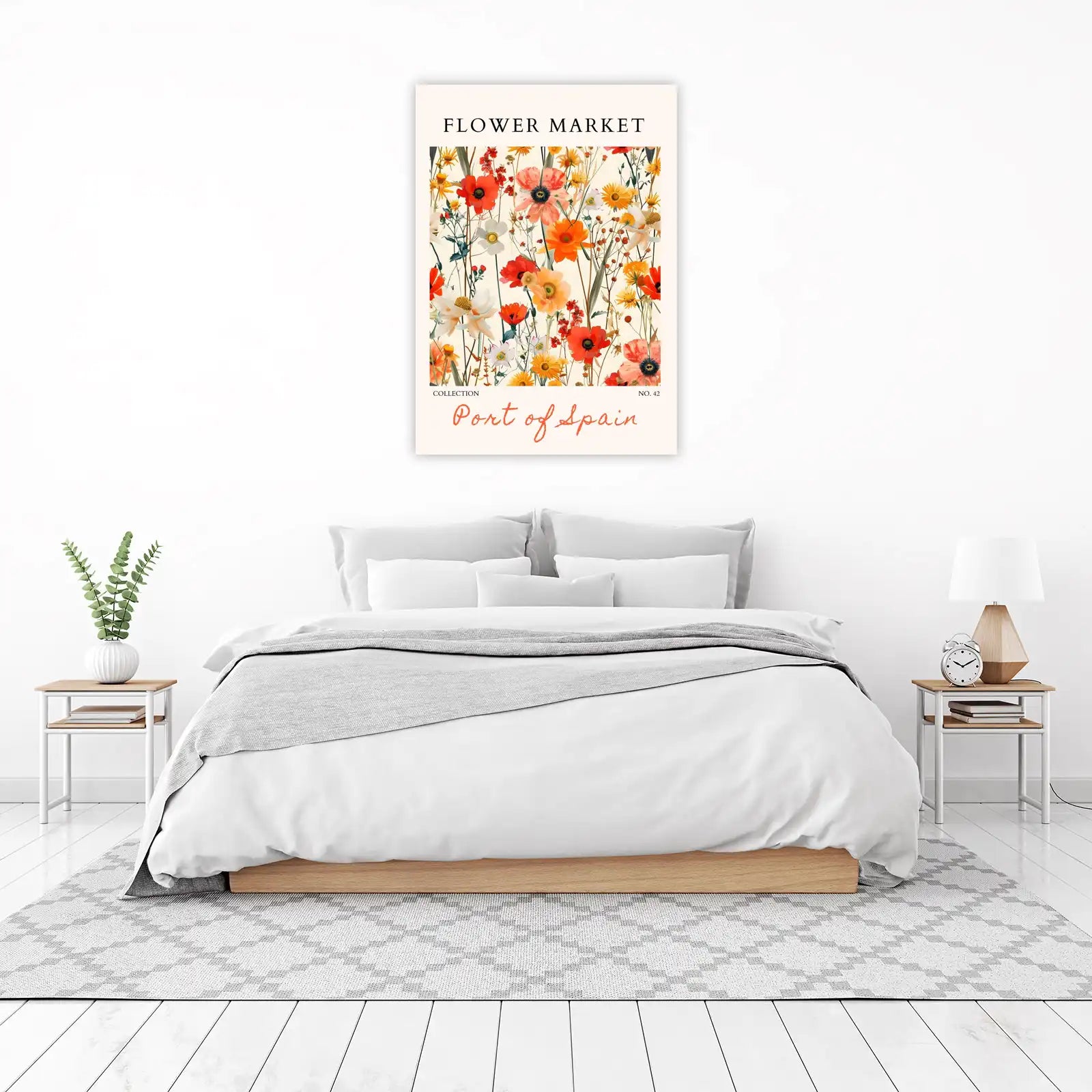 Vibrant Floral Meadow Wall Art - Port of Spain