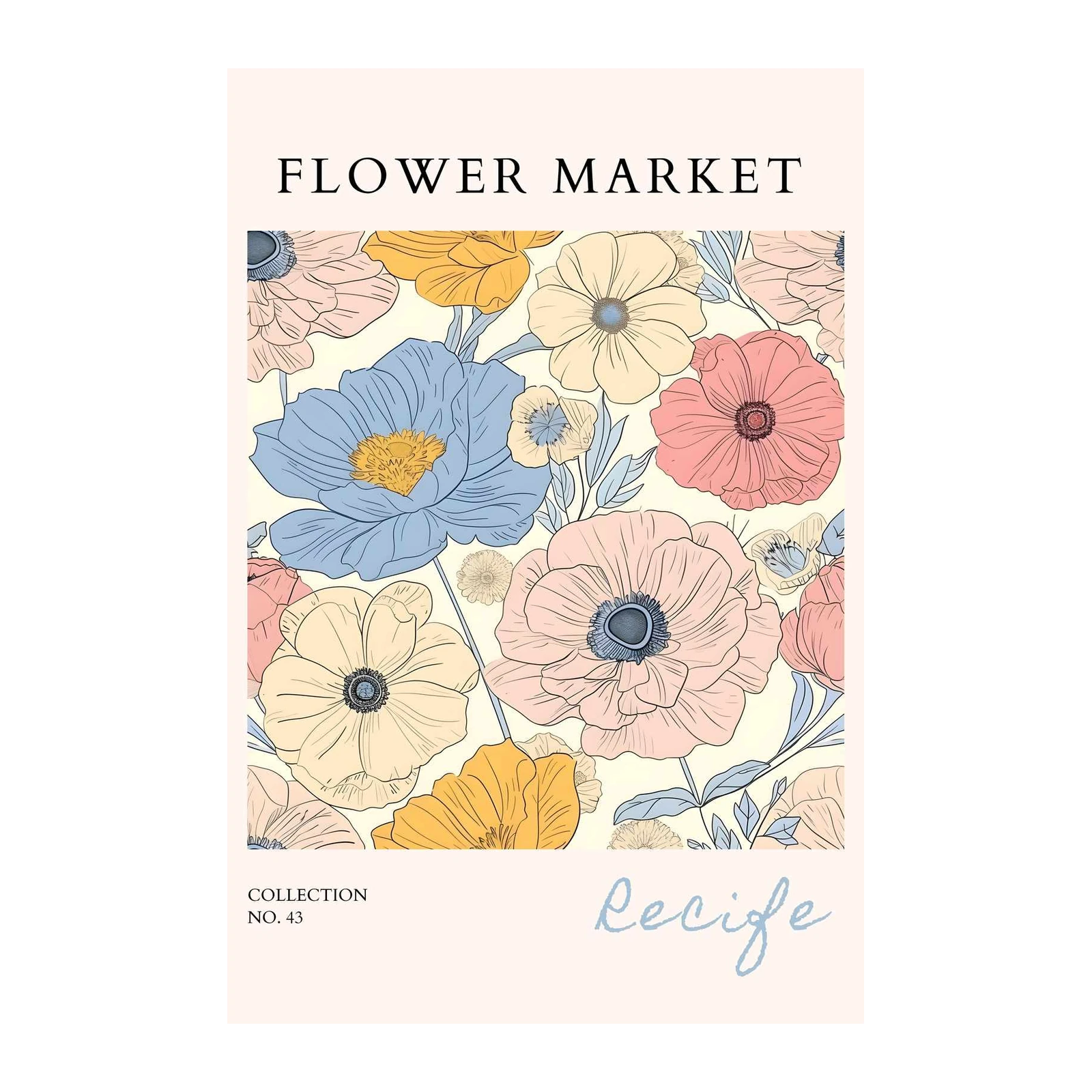 Vintage Floral Poster Wall Art